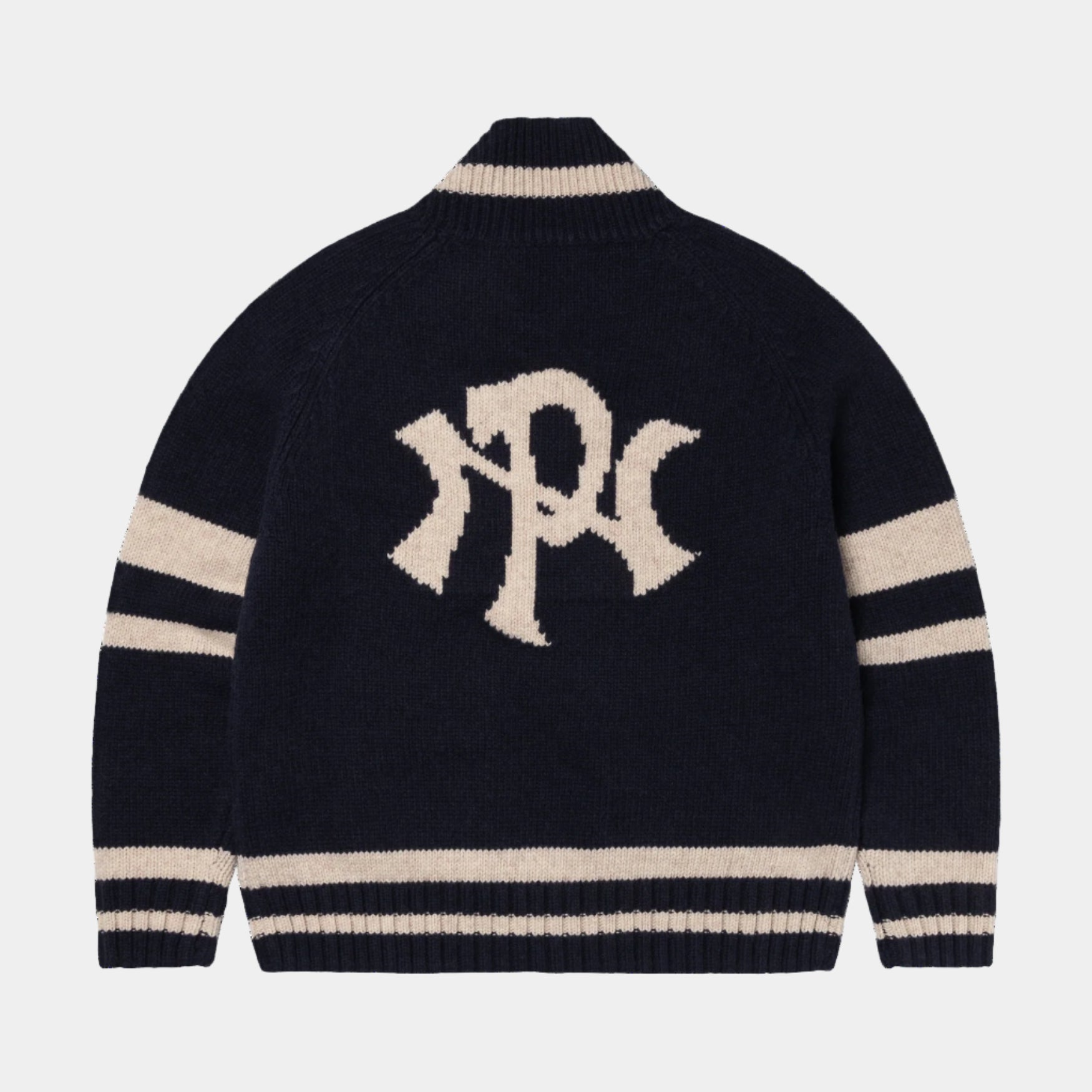 No Problemo NYP Varsity Zip Thru Knit - Navy