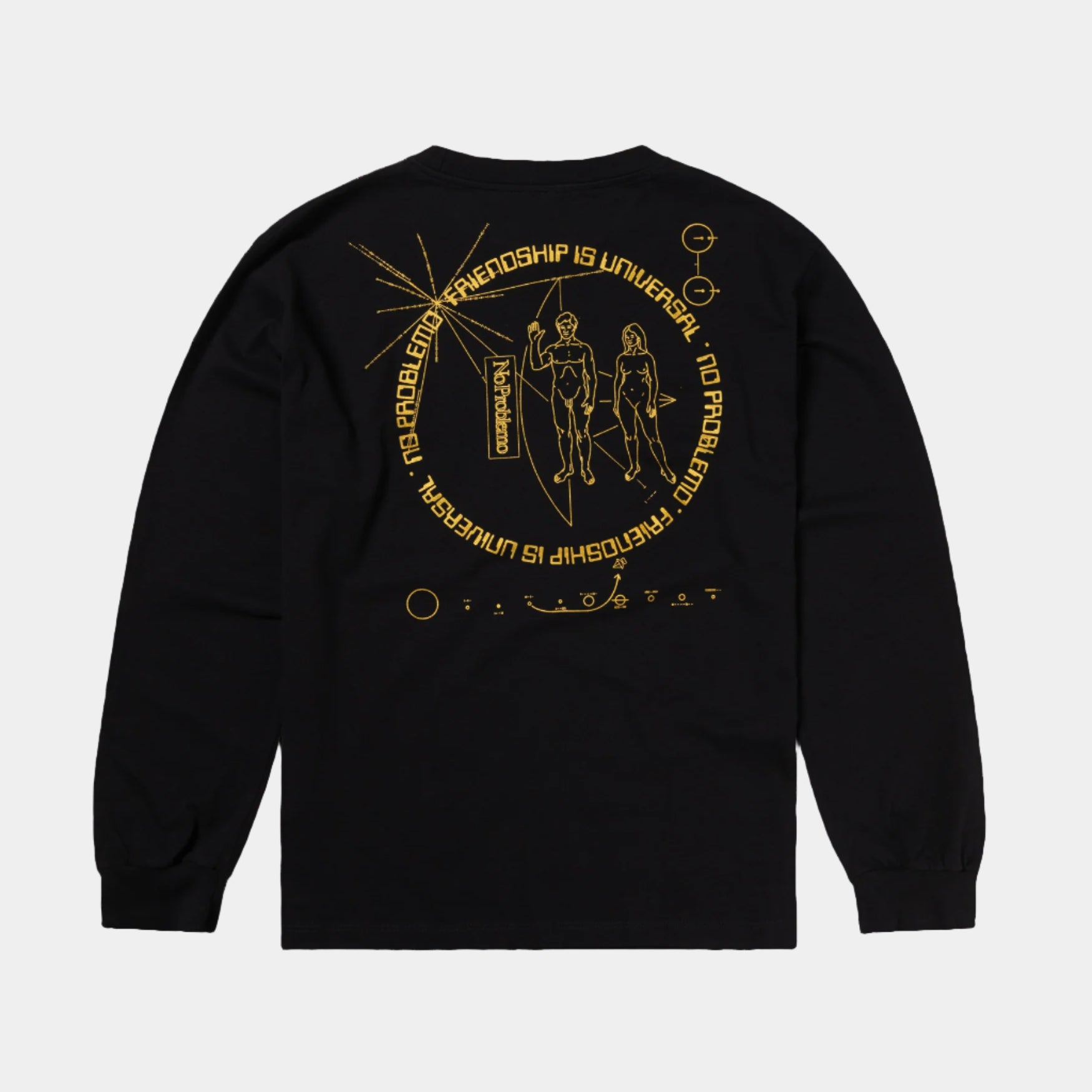 No Problemo Universal Friendship LS Tee - Black