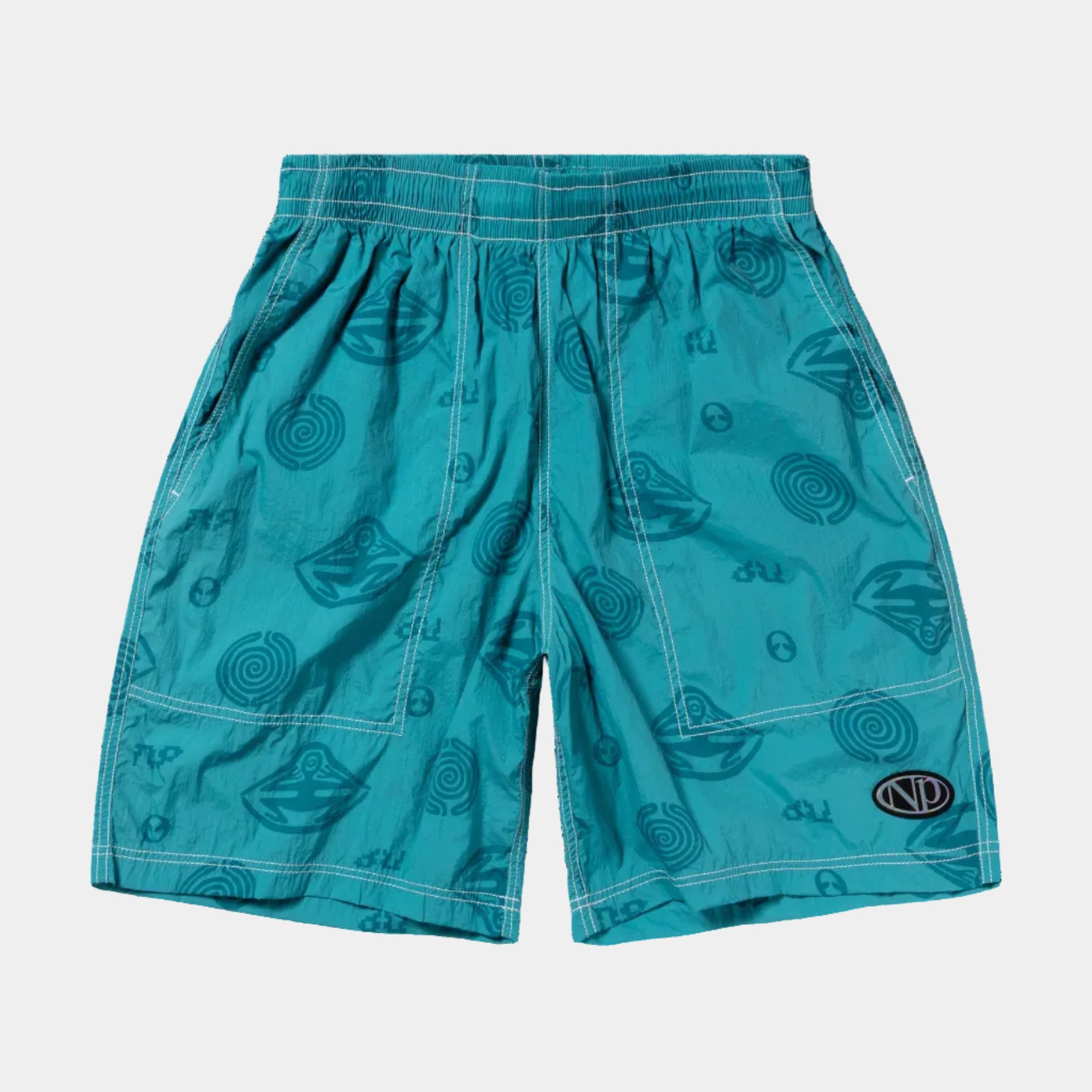 No Problemo Space Travel Shorts - Aqua