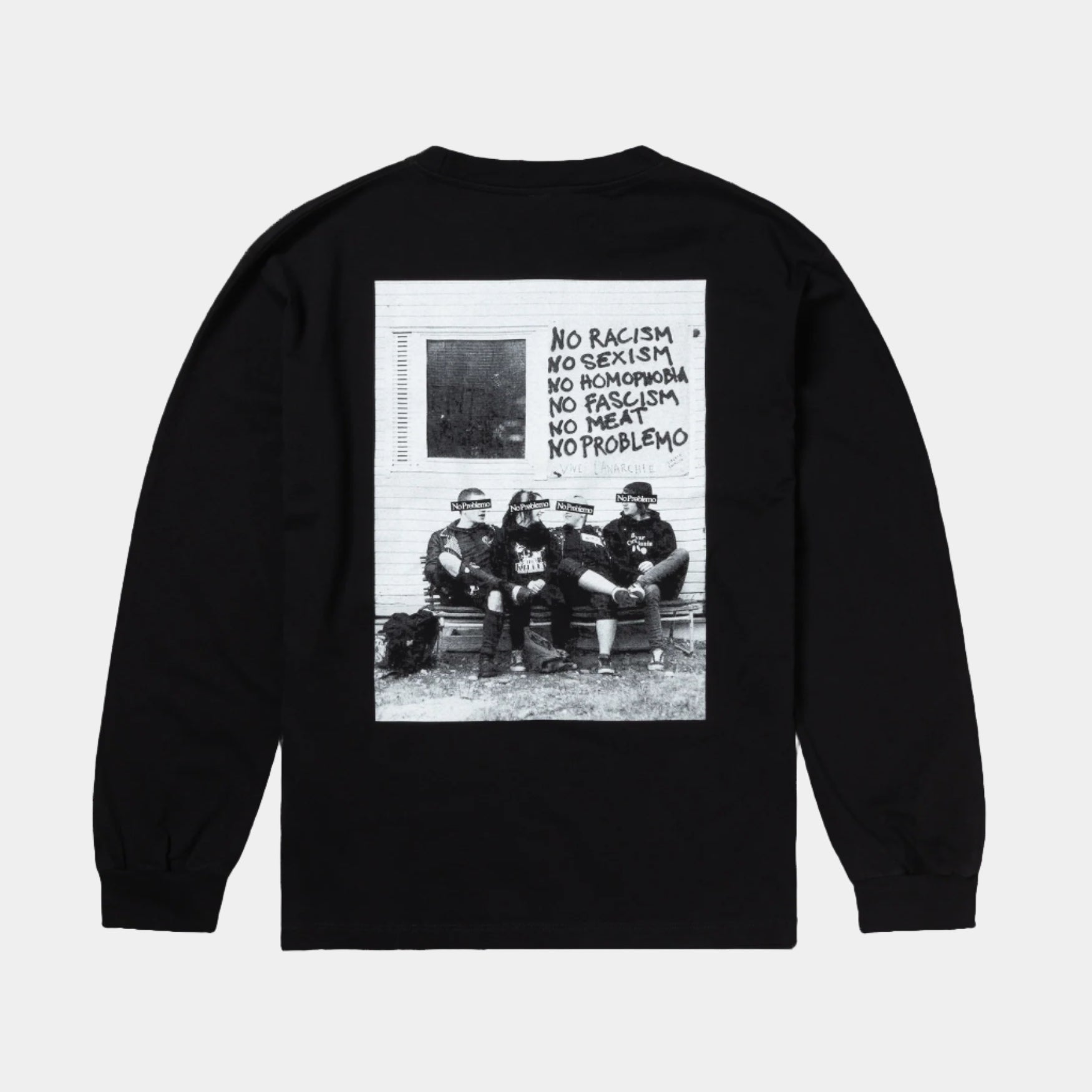 No Problemo No War LS Tee - Black