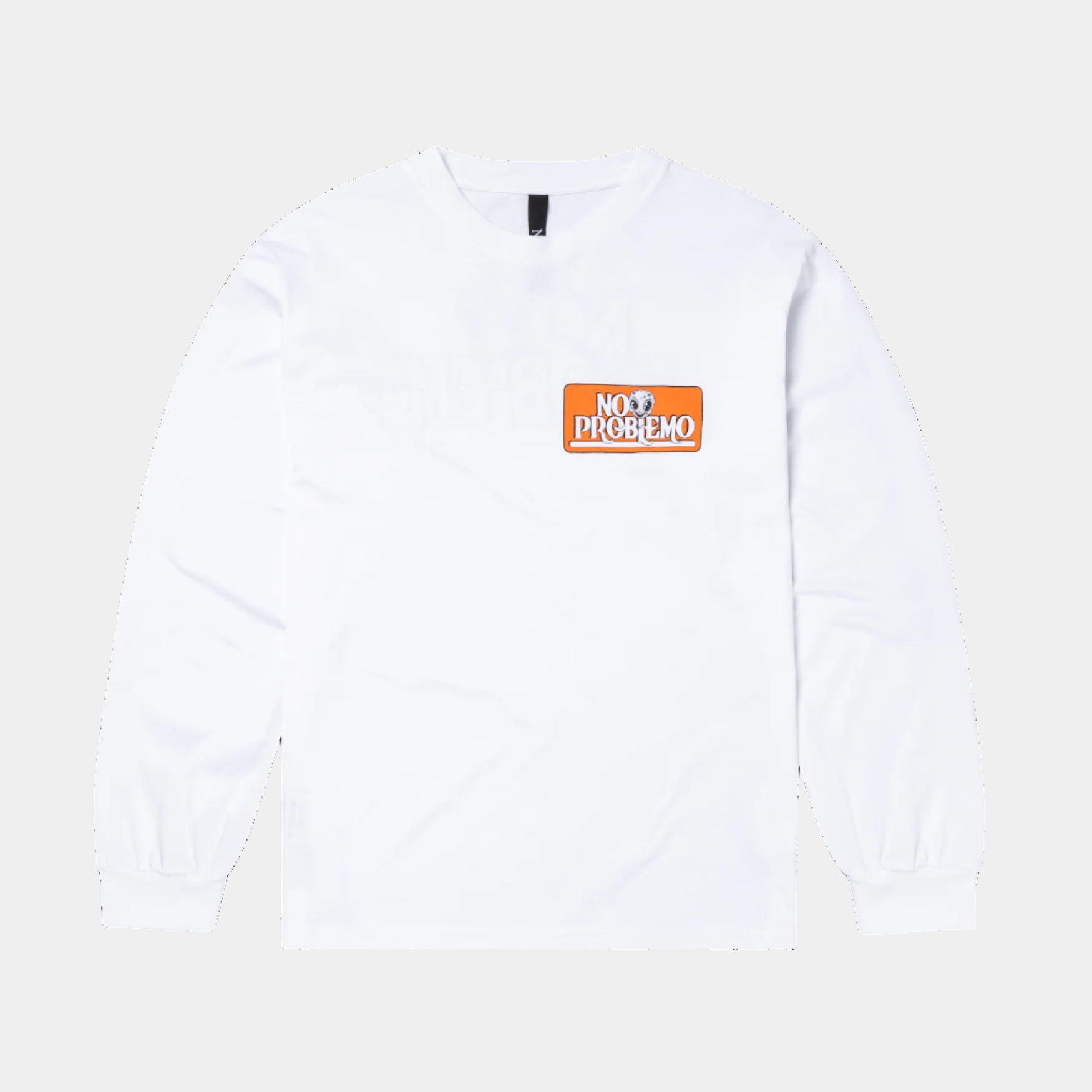 No Problemo Stickers LS Tee - White