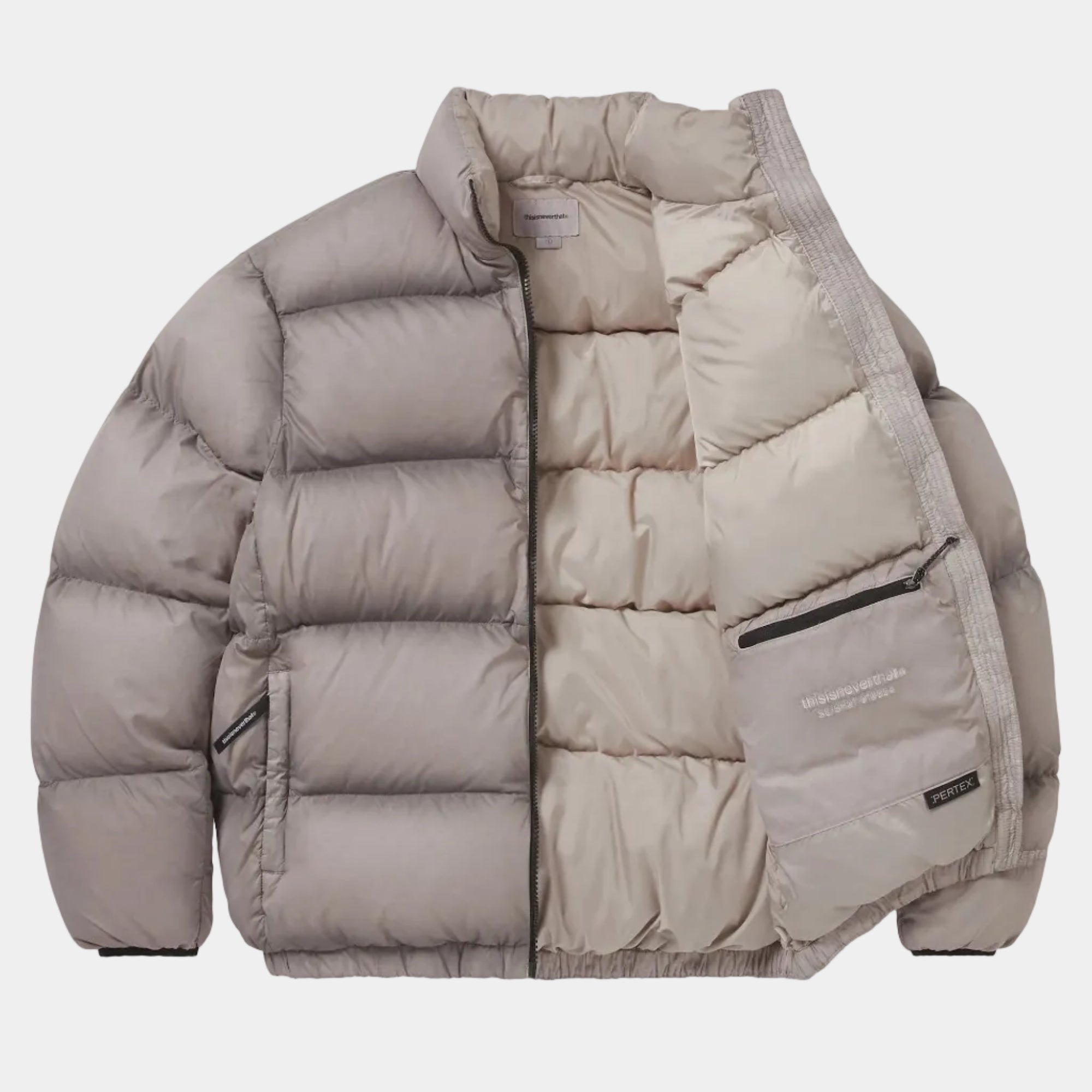 thisisneverthat PERTEX Overdyed T Down Jacket - Stone