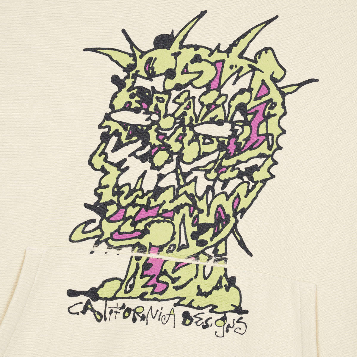Brain Dead Scrambled Head Hoodie - Natural
