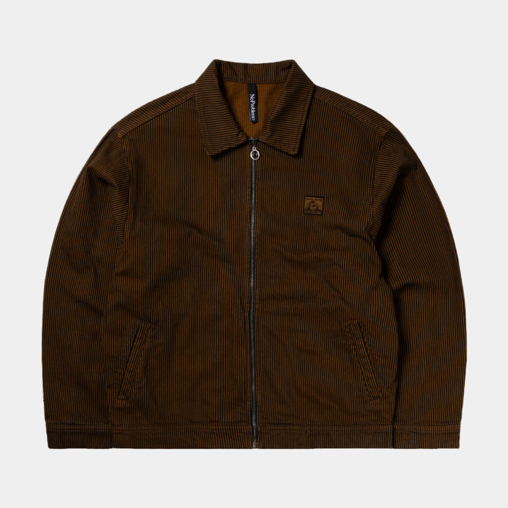 No Problemo Striped Nayoko Jacket - Brown