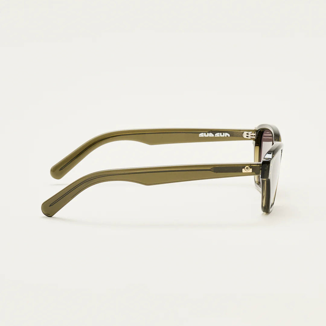 Sub Sun SUB016 Sunglasses - Transparent Green/Grey