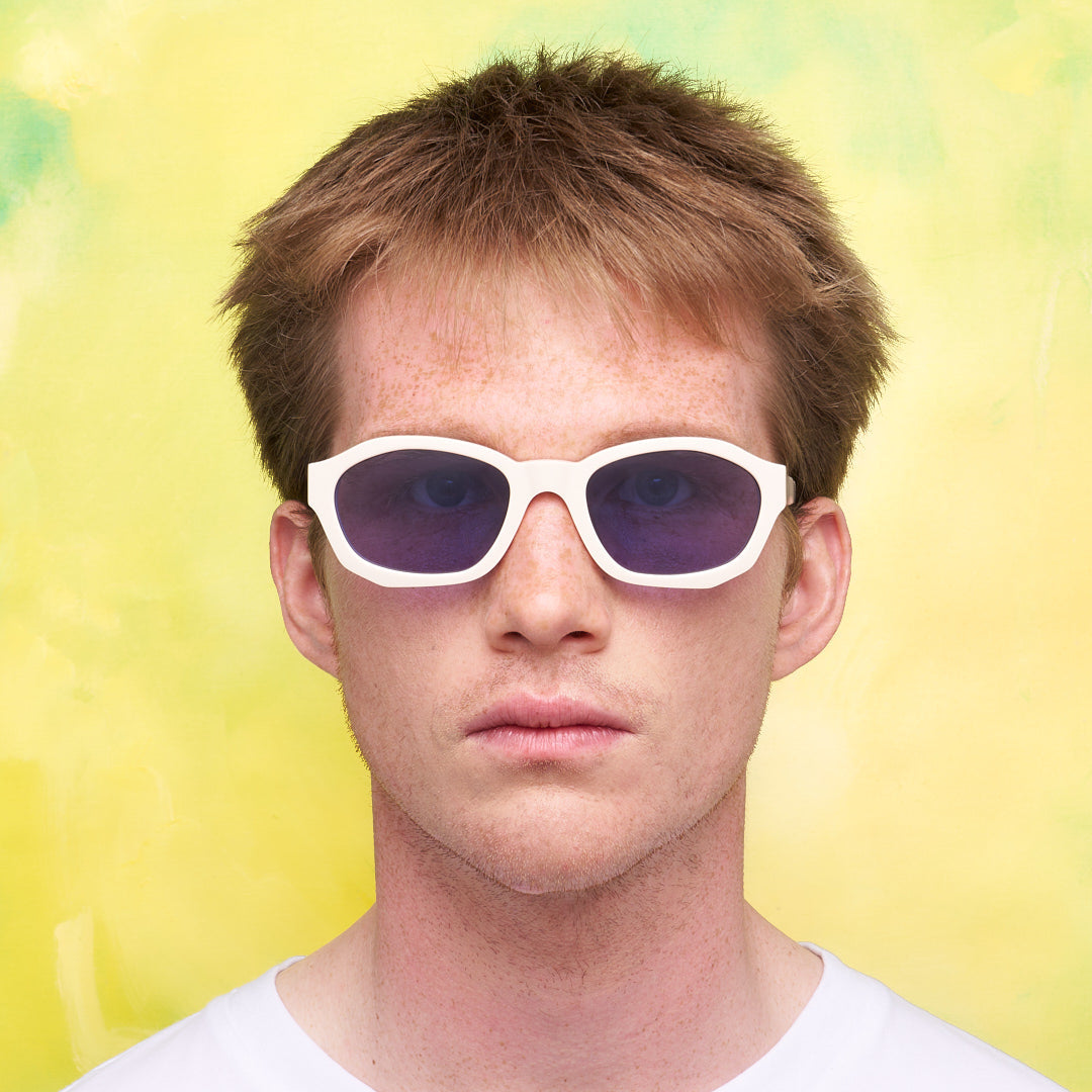 Sub Sun SUB004 Sunglasses - Cream/Blue
