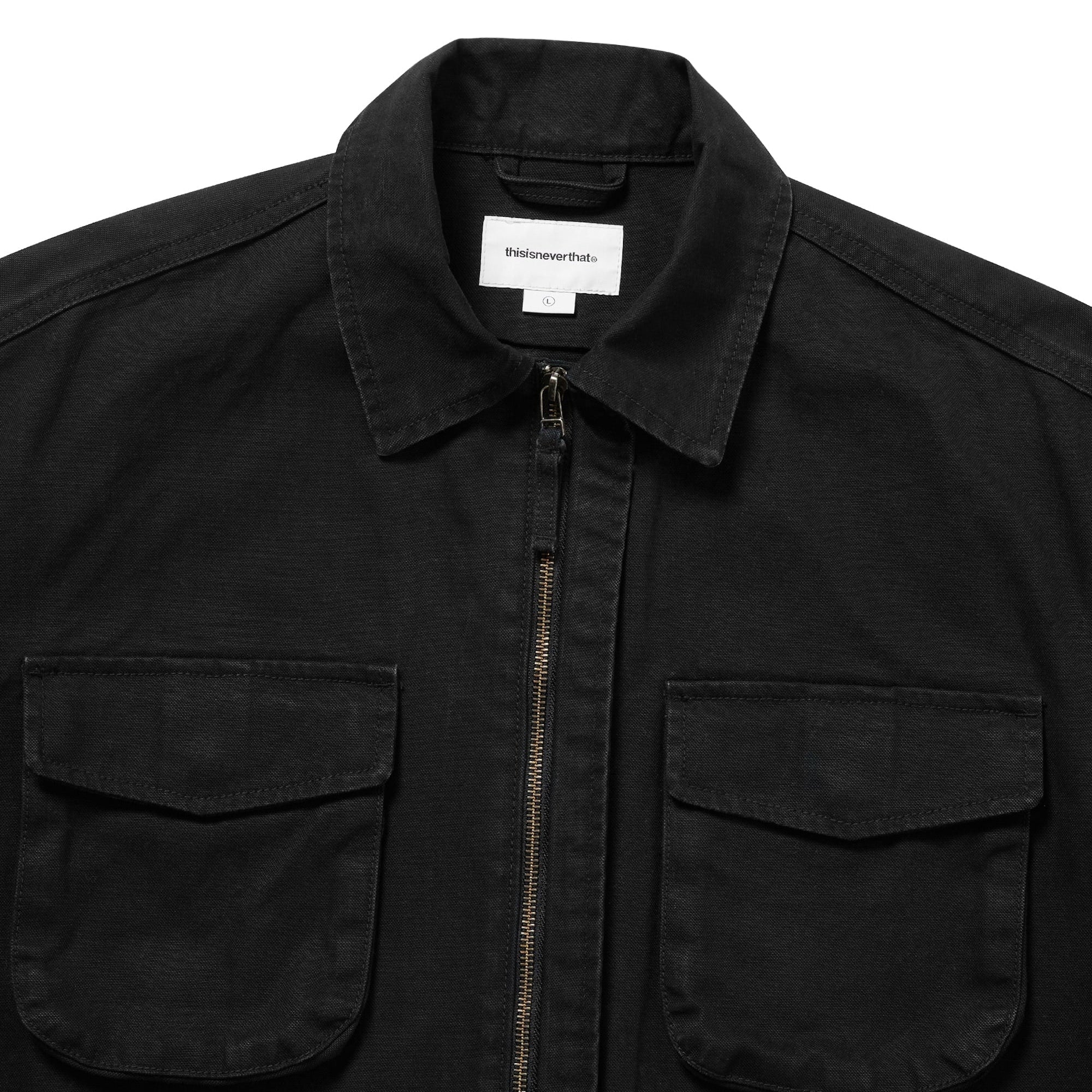 thisisneverthat Washed Zip Shirt - Black