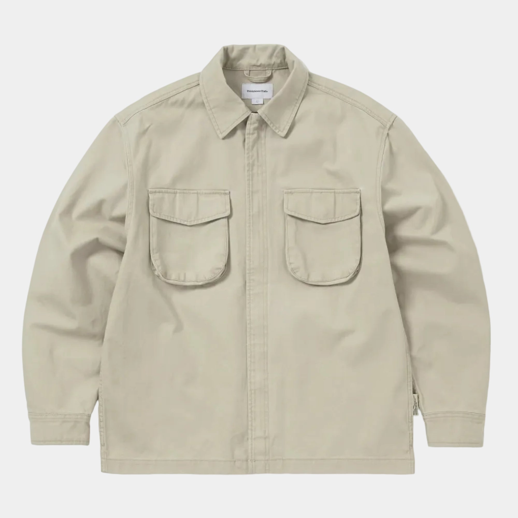 thisisneverthat Washed Zip Shirt - Stone