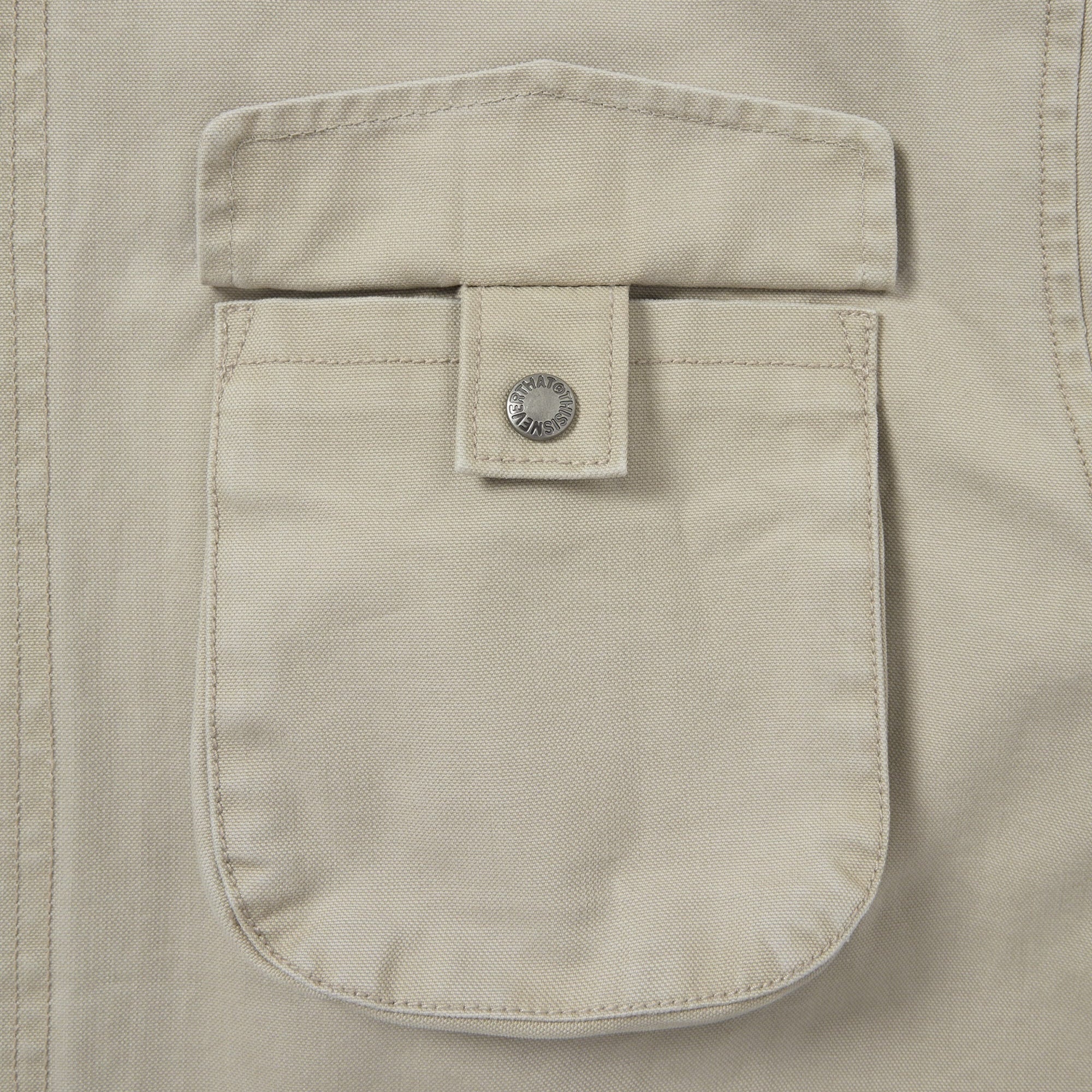 stone  ZIPシャツ　Mサイズ thisisneverthat Washed Zip Shirt - Stone
