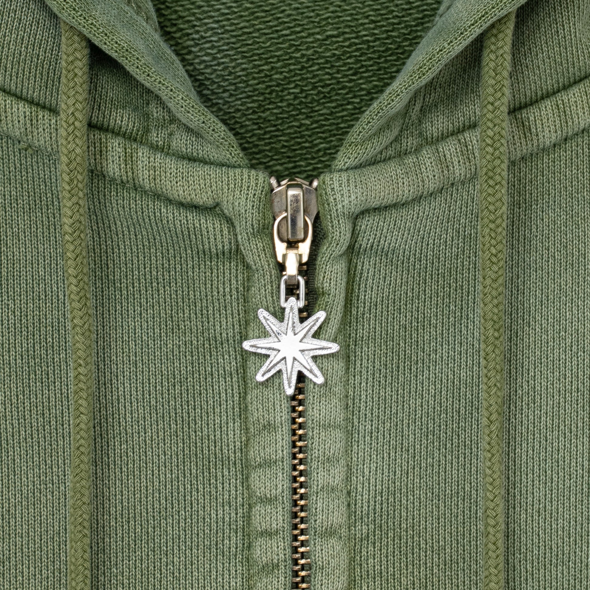 BoTT Washed Cargo Pocket Zip Hoodie - Olive
