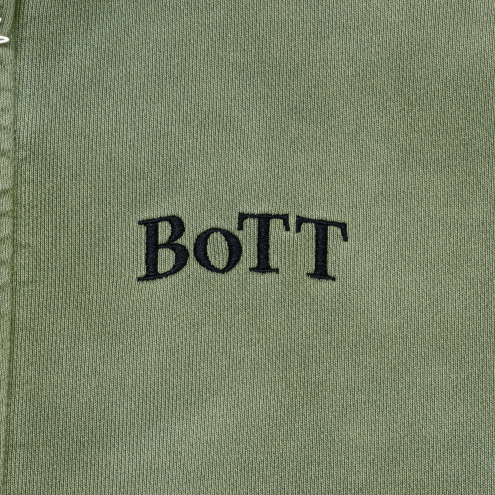 BoTT Washed Cargo Pocket Zip Hoodie - Olive