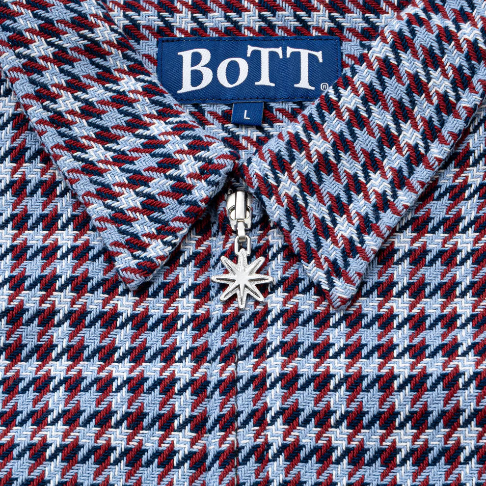 BoTT Zip-Up Flannel Shirt - Slate Blue