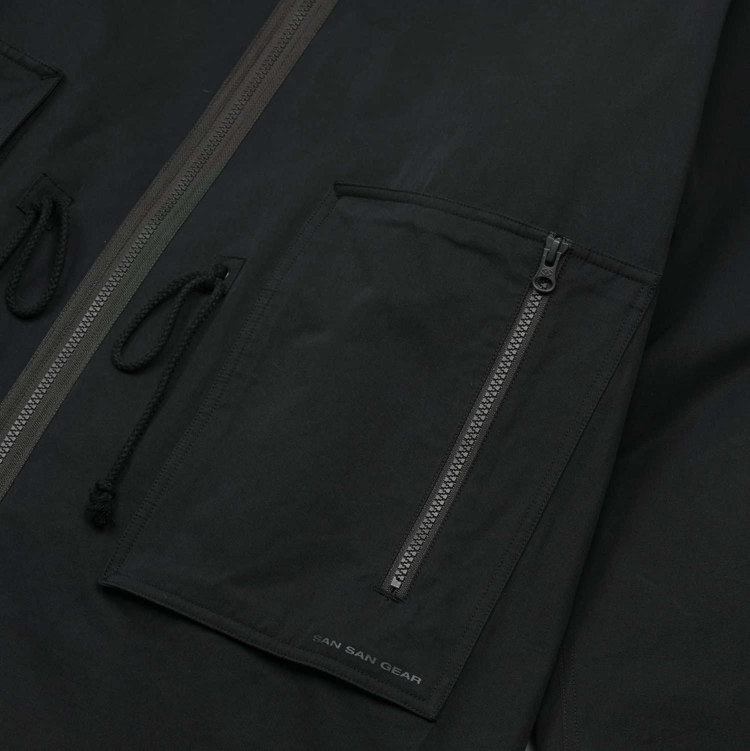 San San Gear Zipper Field Parka - Black