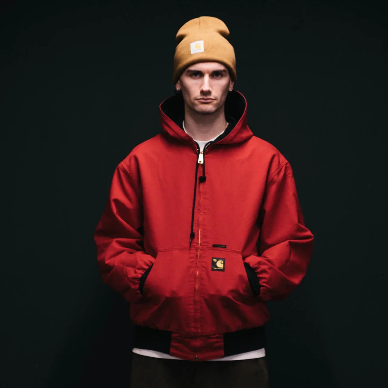 Carhartt WIP 50 Years Anniversary OG Active Jacket Canvas - Black/USA Red