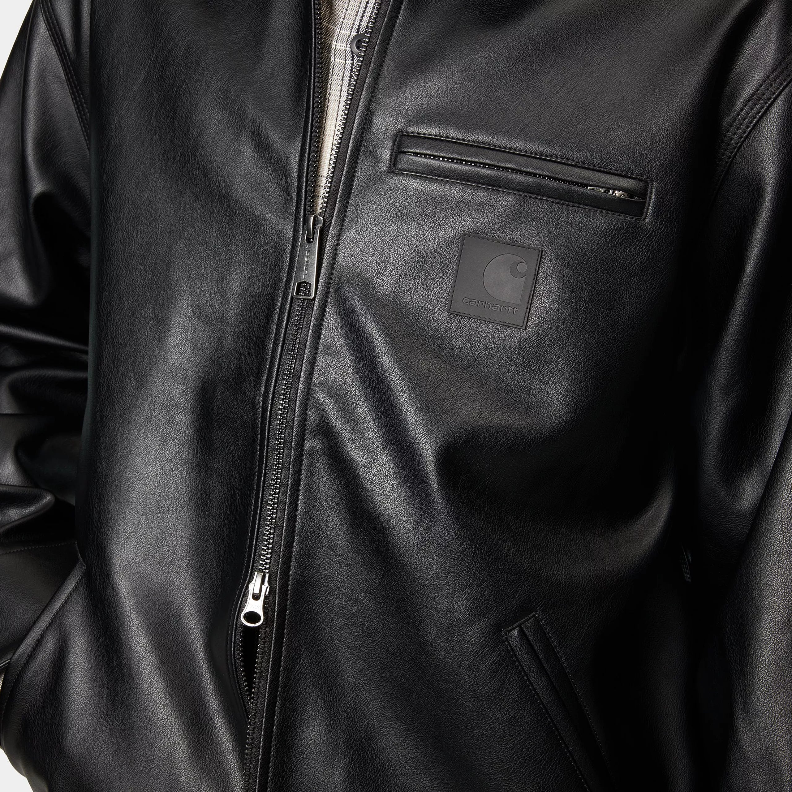 Carhartt WIP Detroit Jacket - Black Artificial Leather