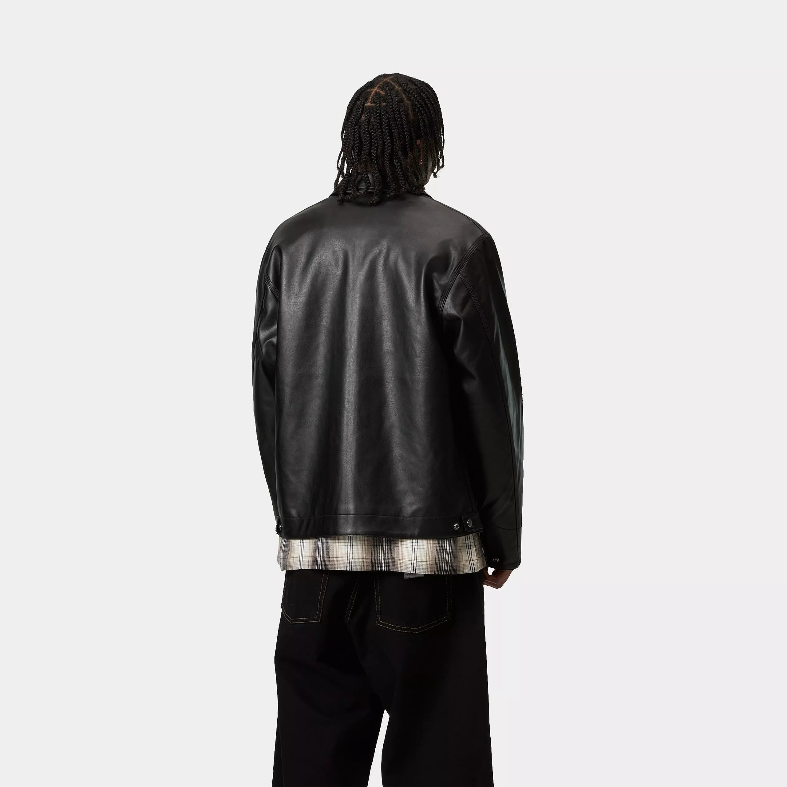 Carhartt WIP Detroit Jacket - Black Artificial Leather