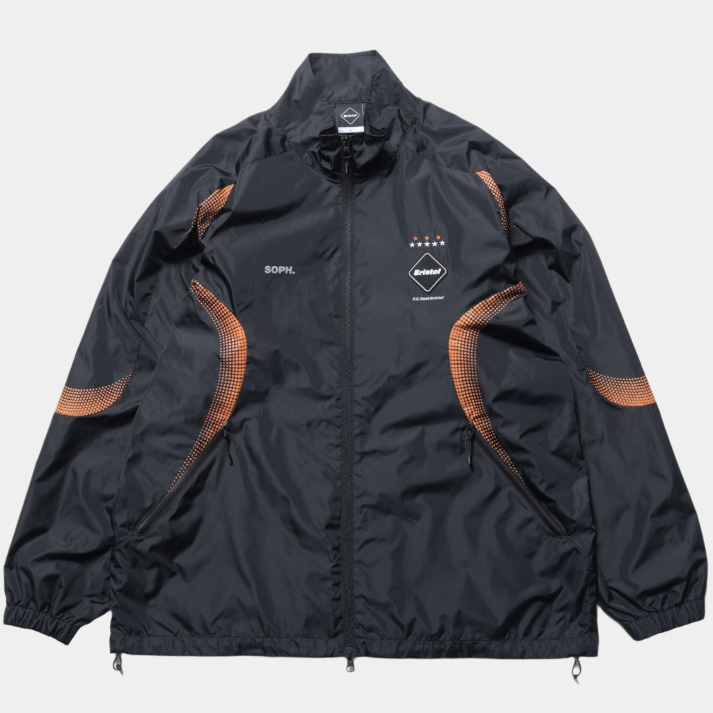 F.C.Real Bristol Stand Collar Practice Jacket - Black