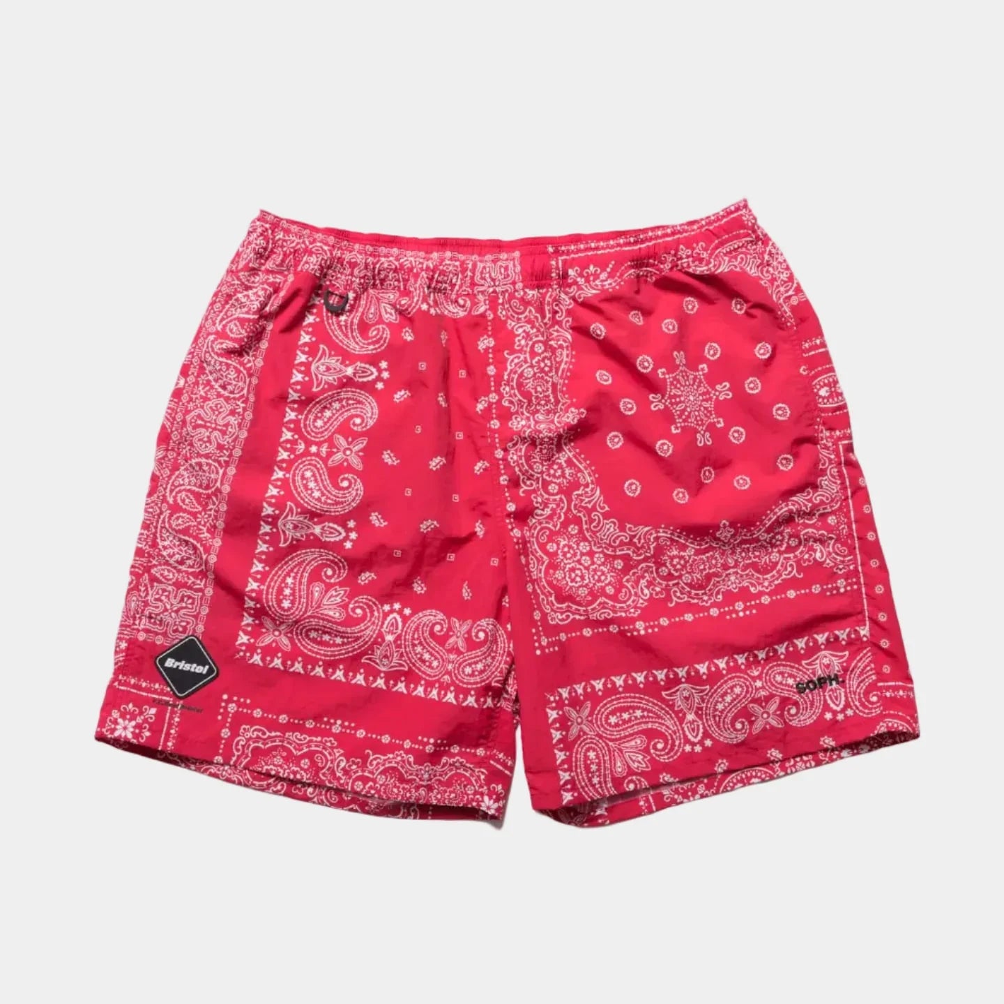 F.C.Real Bristol Bandana Nylon Shorts - Red