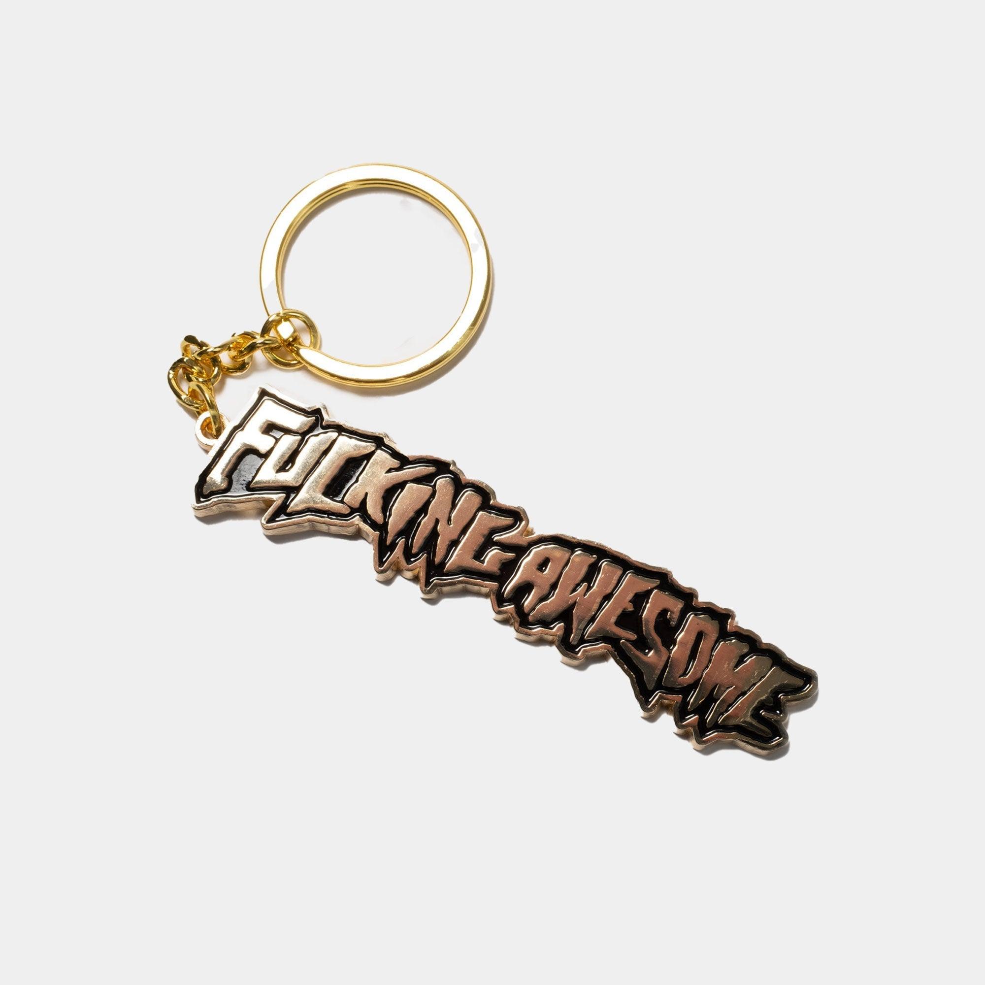 Fucking Awesome - Gold FA Stamp Keychain - Never Never