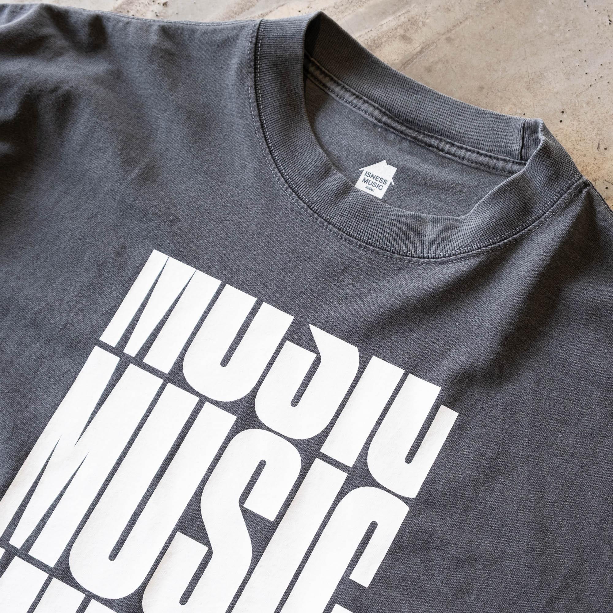 is-ness House Music Delay Tee - Sumi Charcoal - Never Never