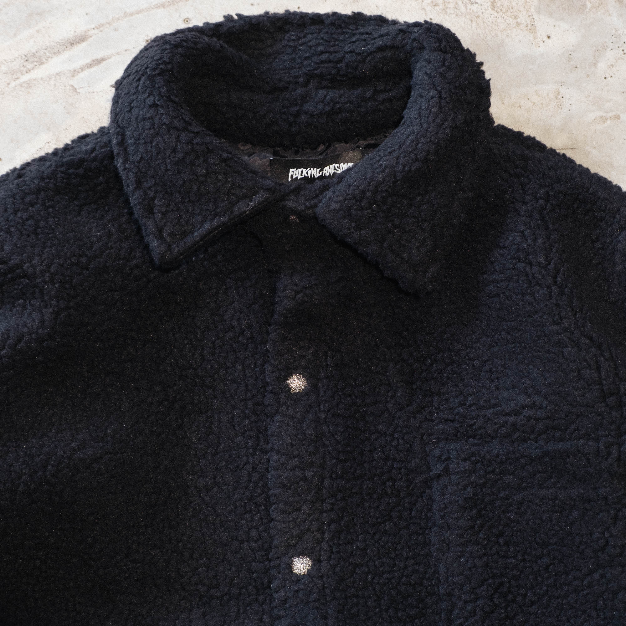 Fucking Awesome Pile Fleece Overshirt - Black