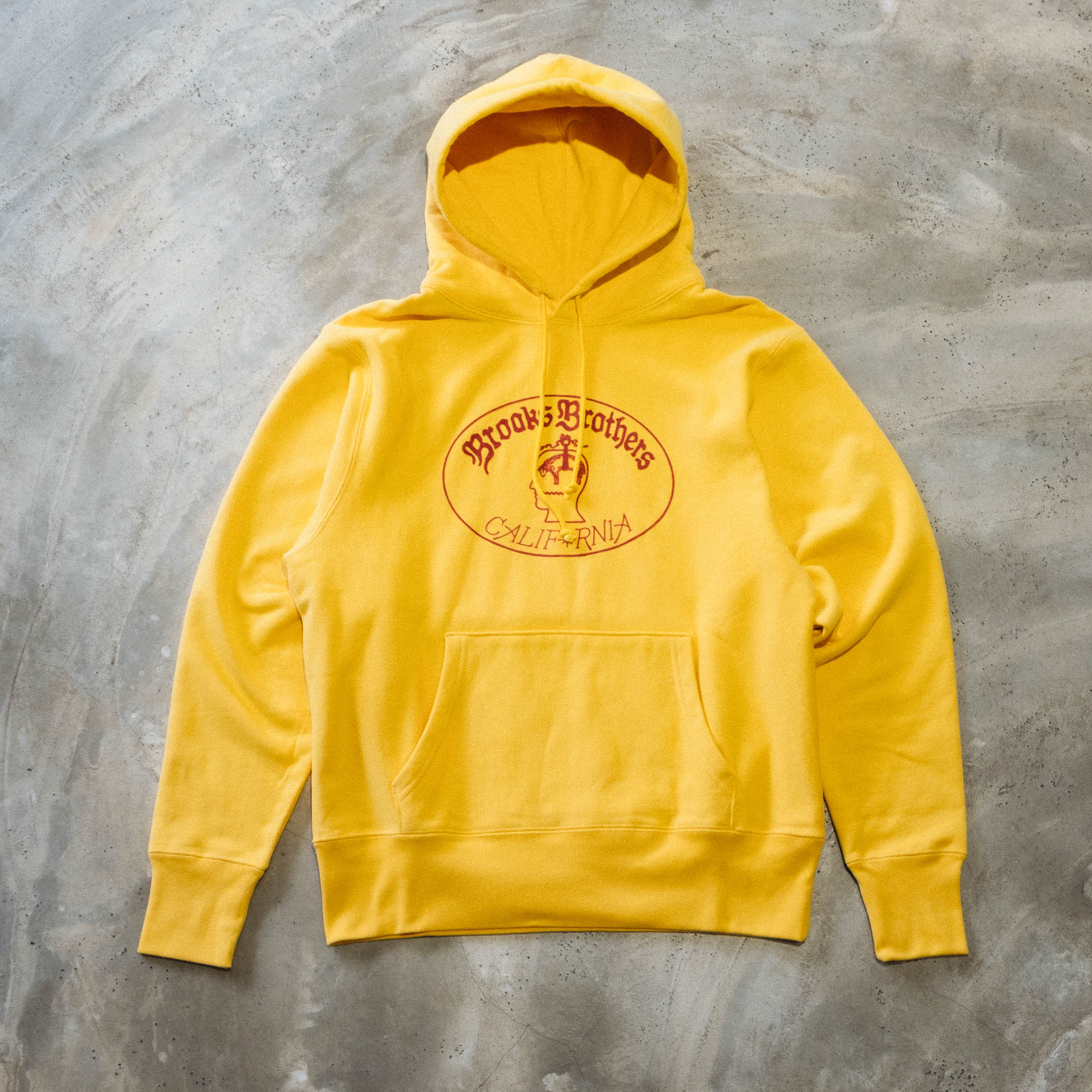 Brain Dead x Brooks Brothers Logo Hoodie - Yellow