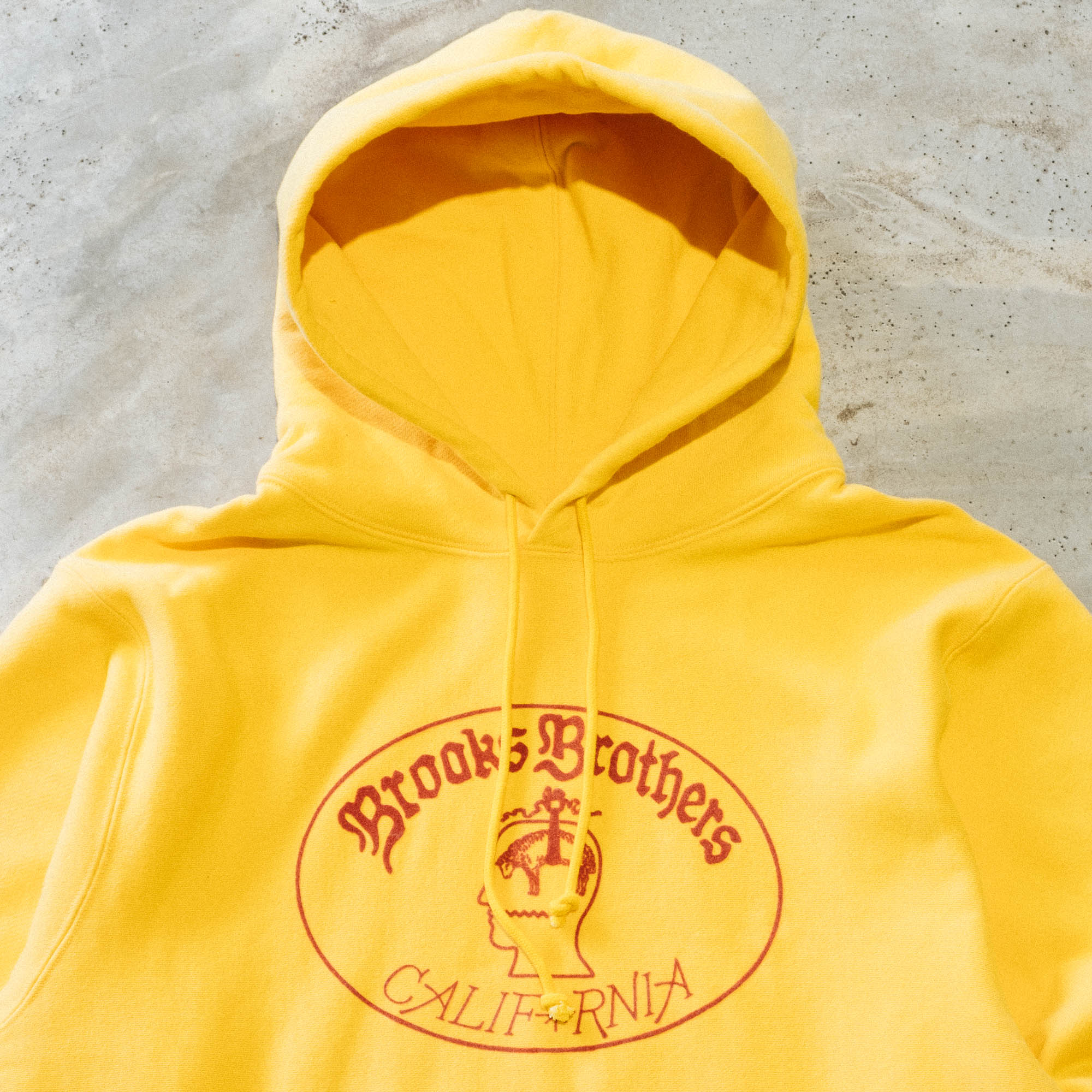 Brain Dead x Brooks Brothers Logo Hoodie - Yellow