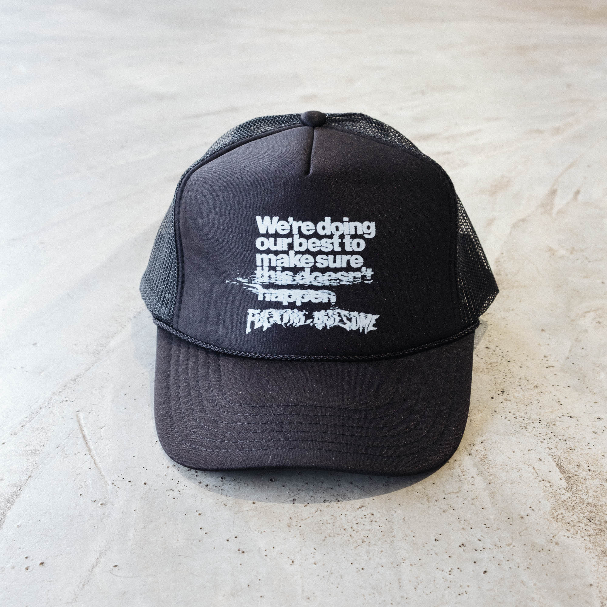 Fucking Awesome Inconvenience Trucker Cap - Black