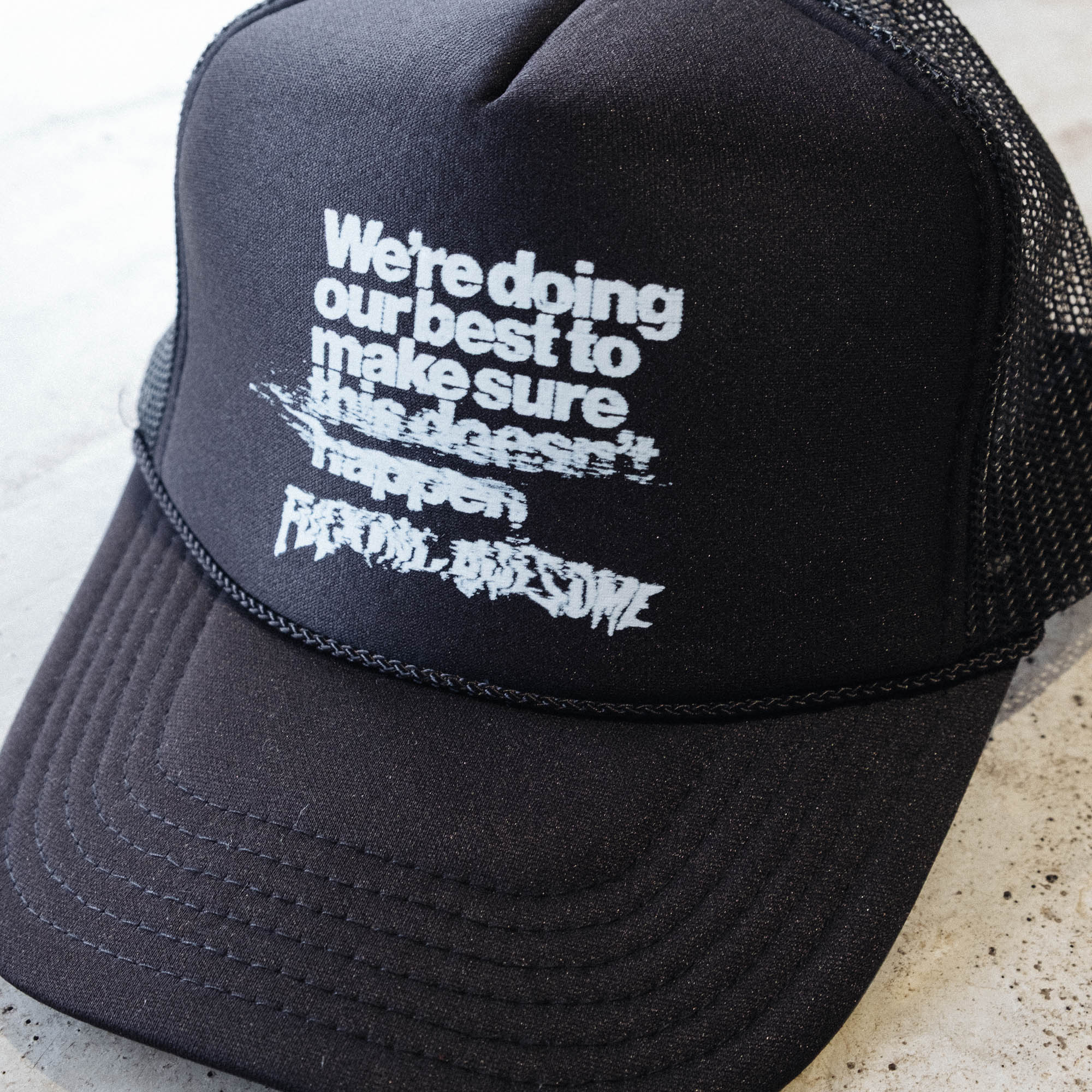 Fucking Awesome Inconvenience Trucker Cap - Black