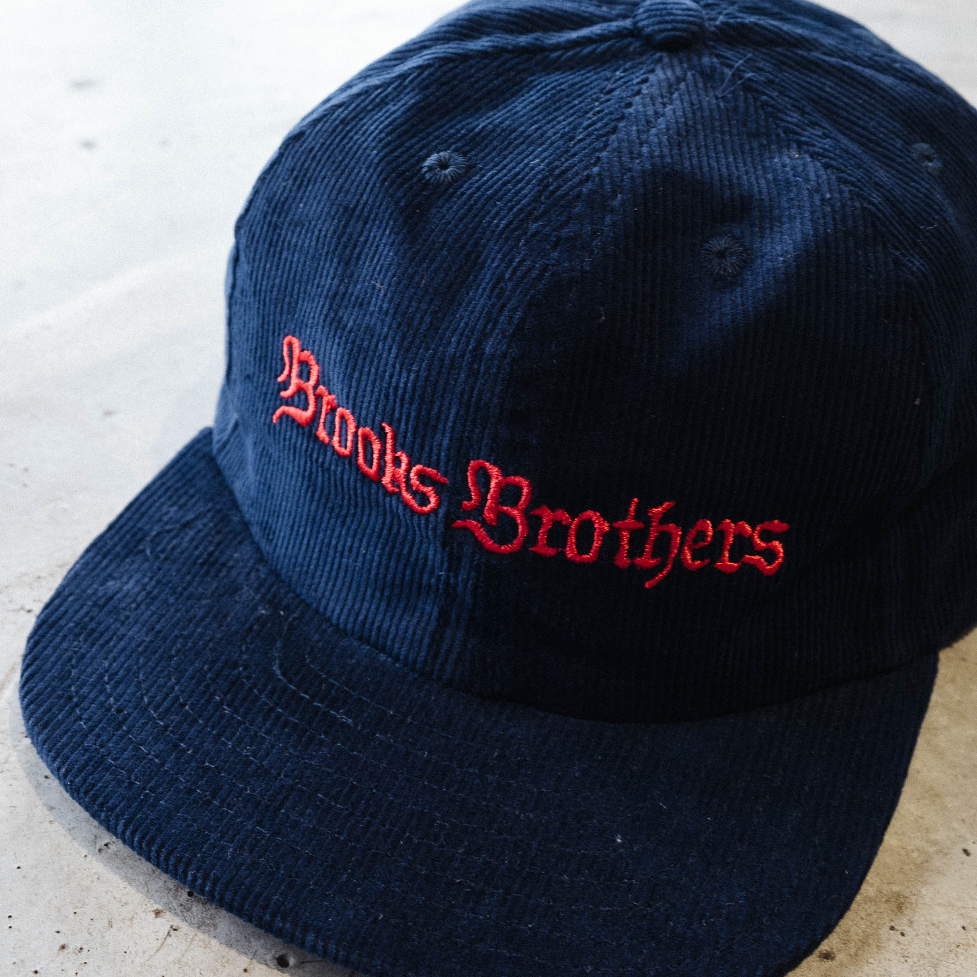 Brain Dead Brooks Brothers 6 Panel Corduroy Hat - Navy