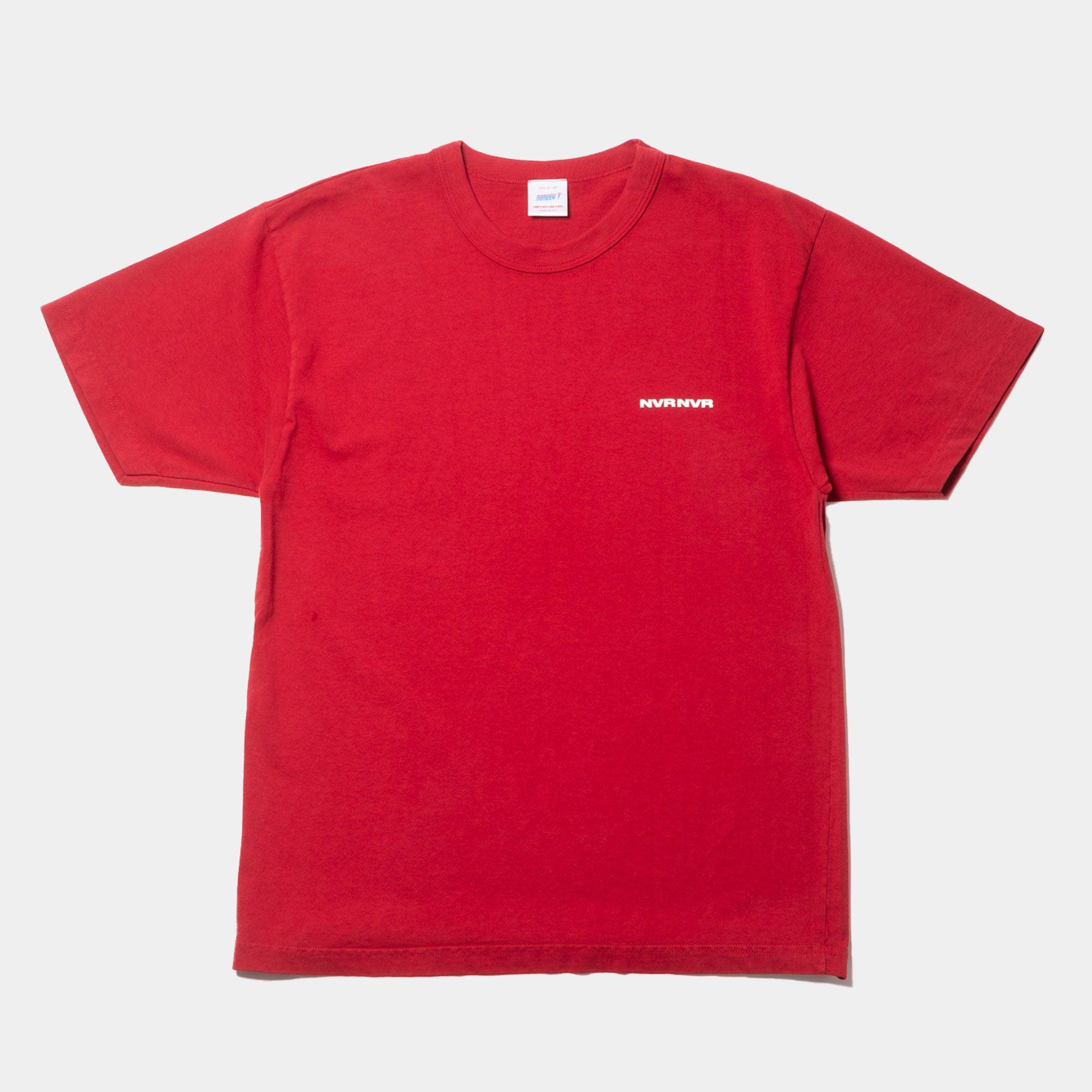 NEVER NEVER - Blood Red Hefty NVR Tee - Never Never