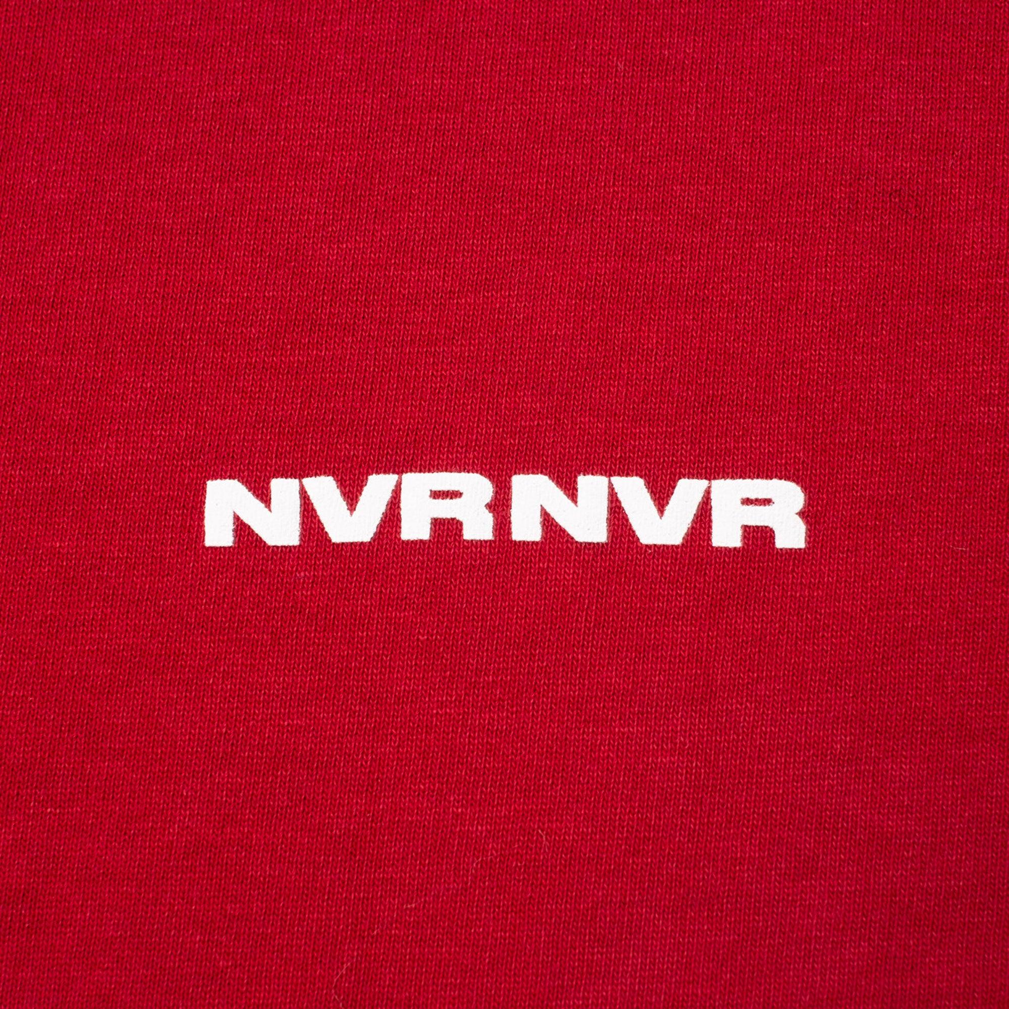 NEVER NEVER - Blood Red Hefty NVR Tee - Never Never