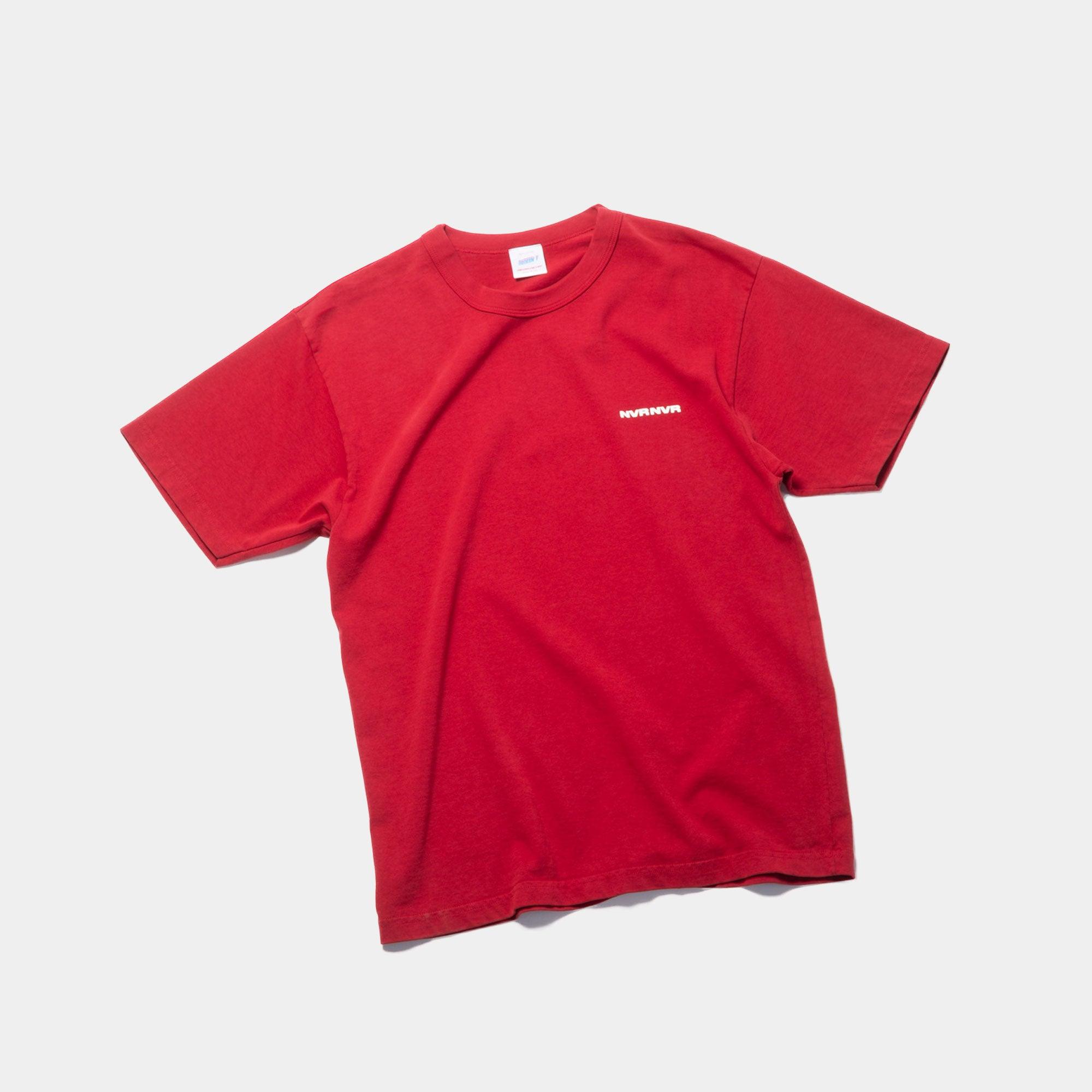 NEVER NEVER - Blood Red Hefty NVR Tee - Never Never