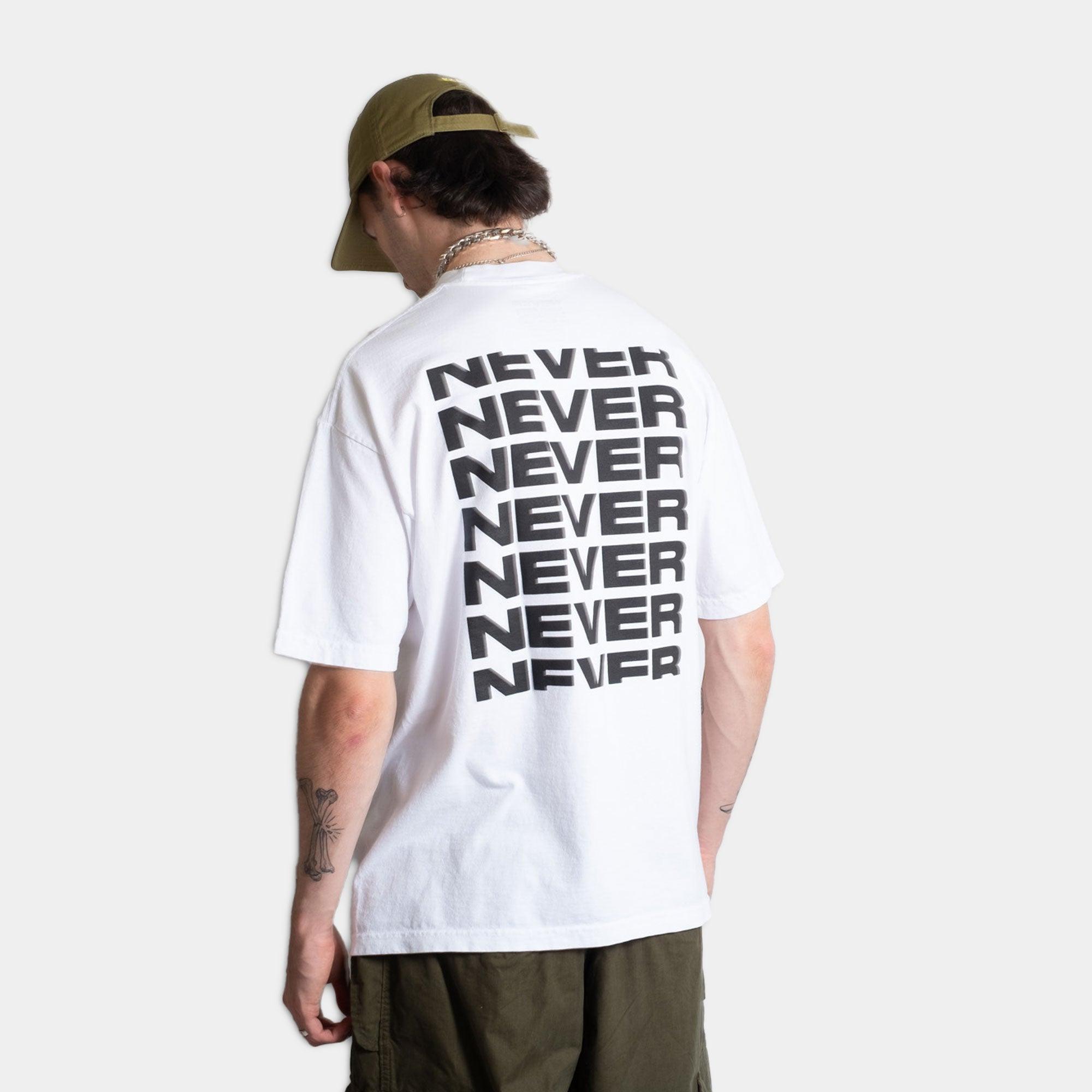 NEVER NEVER - Bright White Stack Tee - Never Never