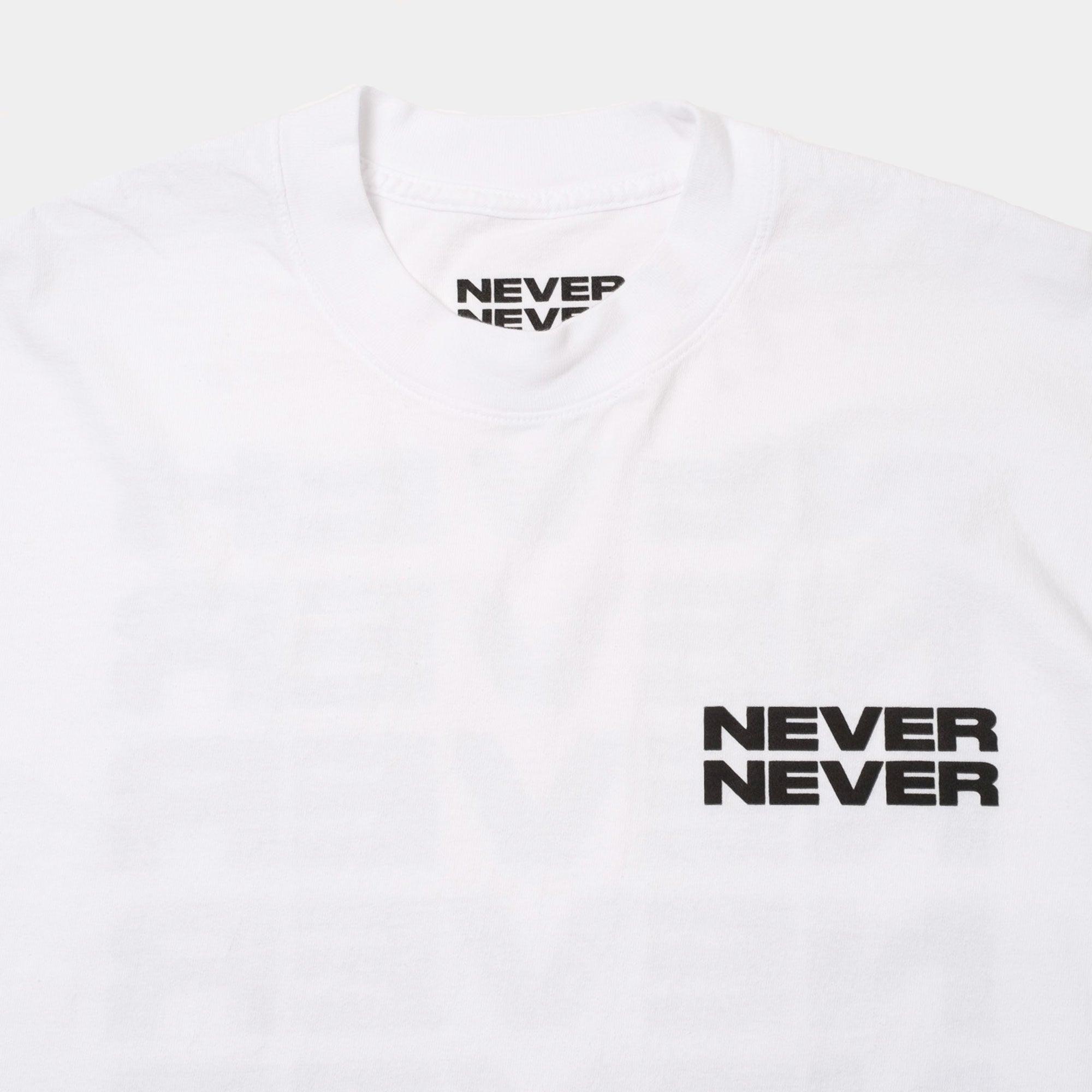 NEVER NEVER - Bright White Stack Tee - Never Never