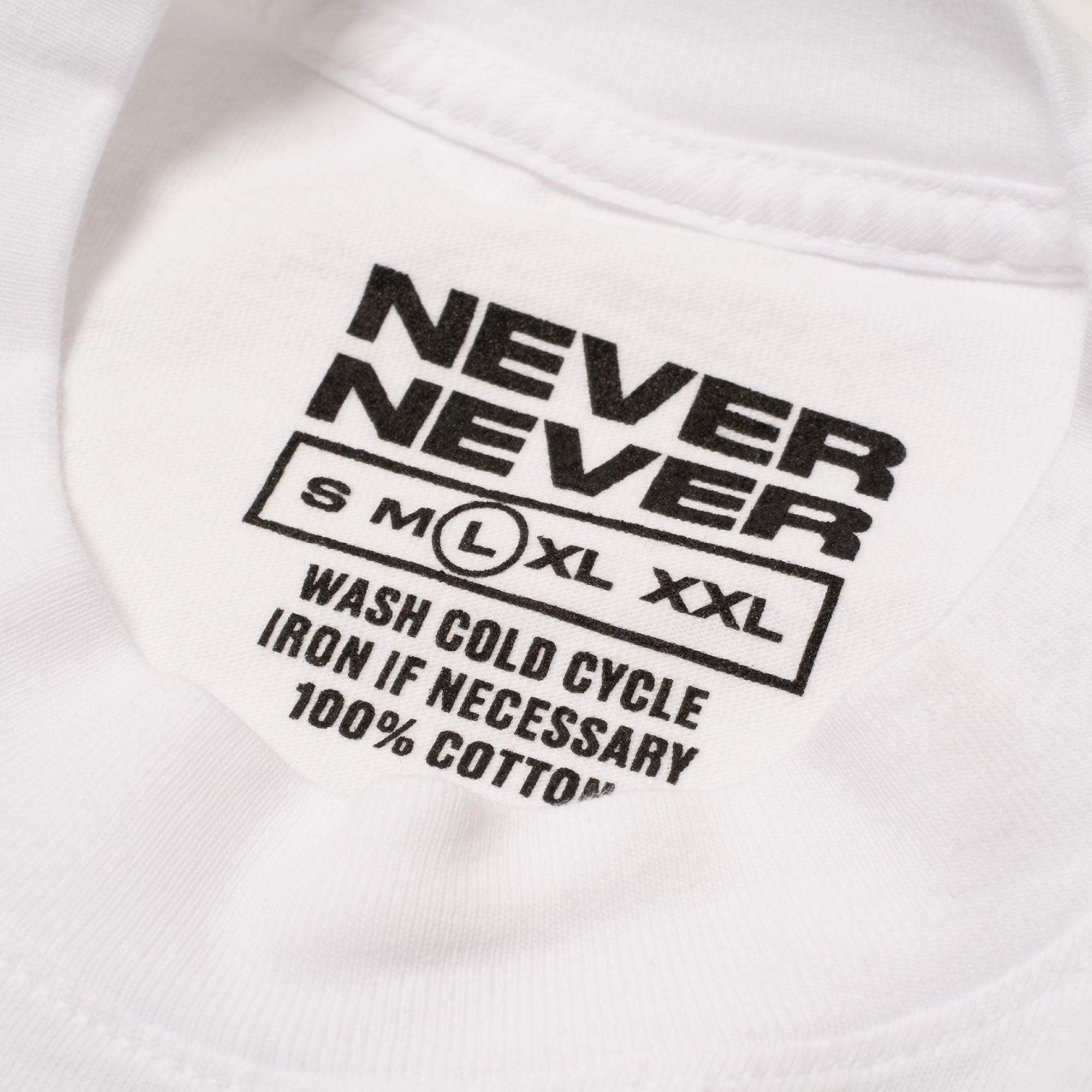 NEVER NEVER - Bright White Stack Tee - Never Never