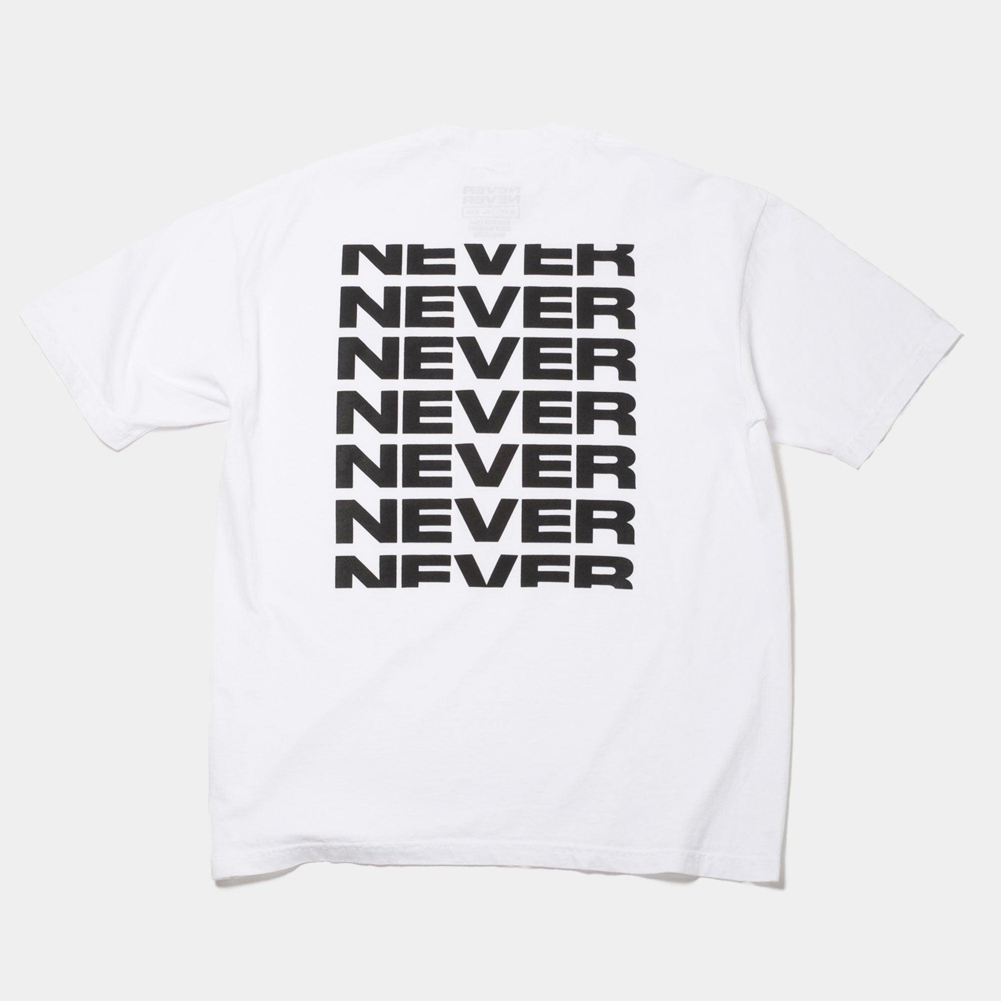 NEVER NEVER - Bright White Stack Tee - Never Never