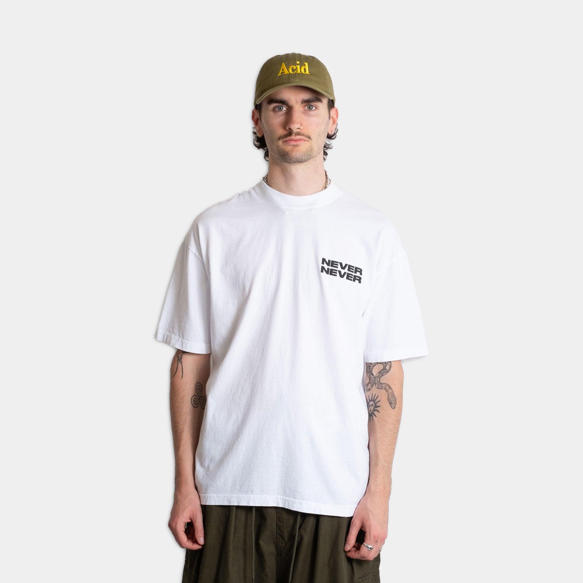 NEVER NEVER - Bright White Stack Tee - Never Never