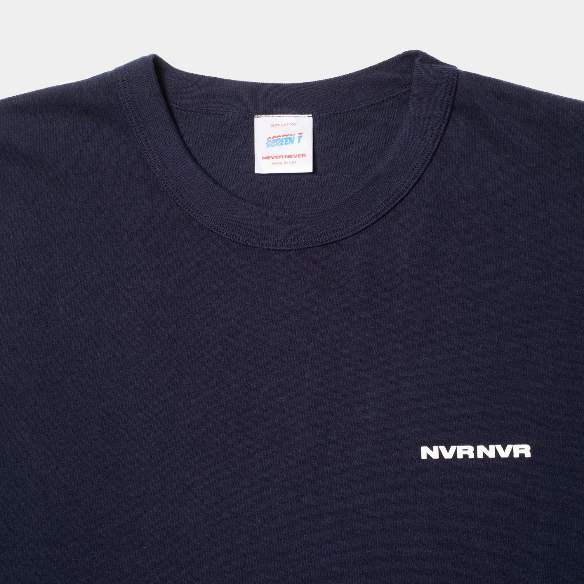 NEVER NEVER - Dark Navy Hefty NVR Tee - Never Never