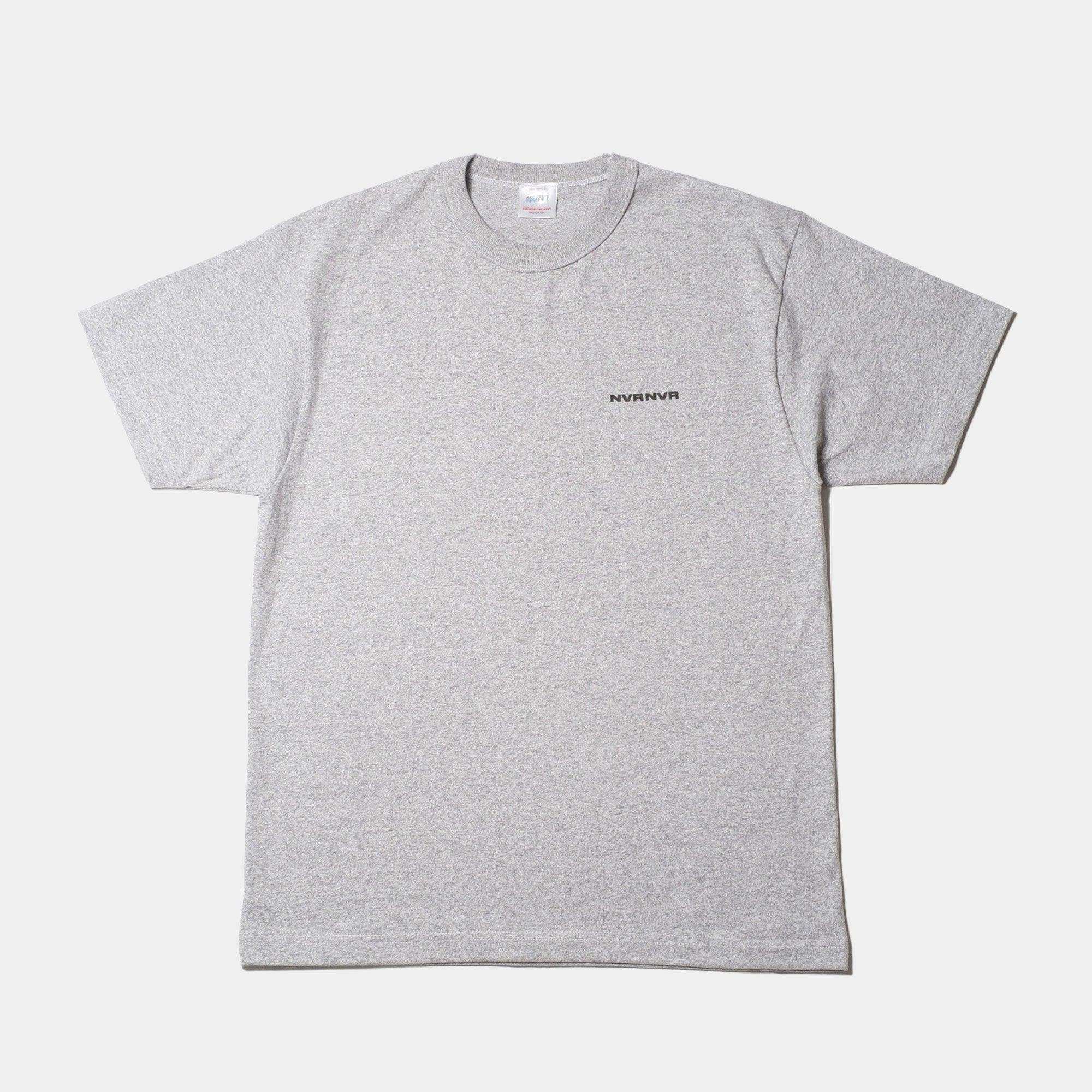 NEVER NEVER - Heather Grey Hefty NVR Tee - Never Never