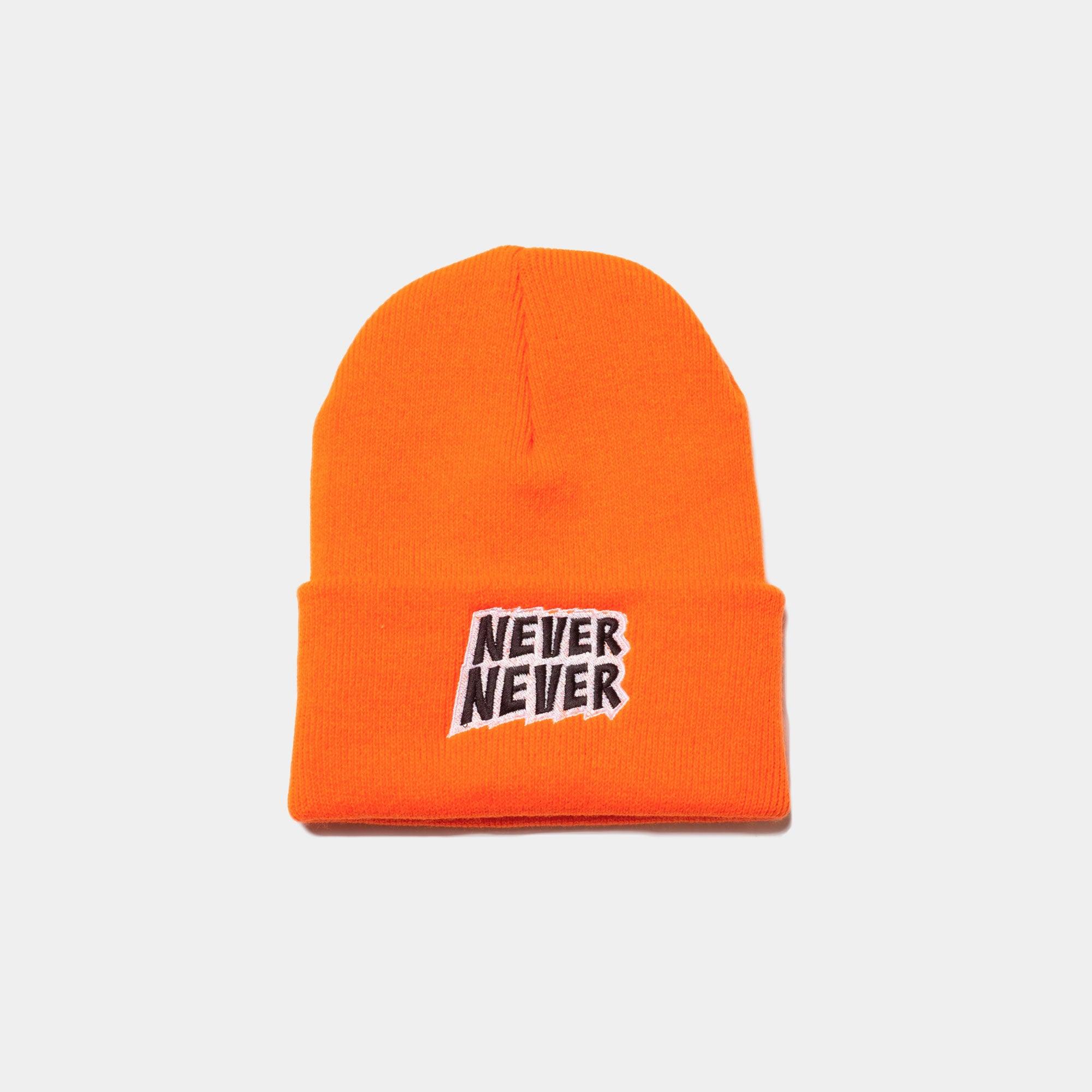 NEVER NEVER - Hi-Vis Orange NN Cuff Beanie - Never Never