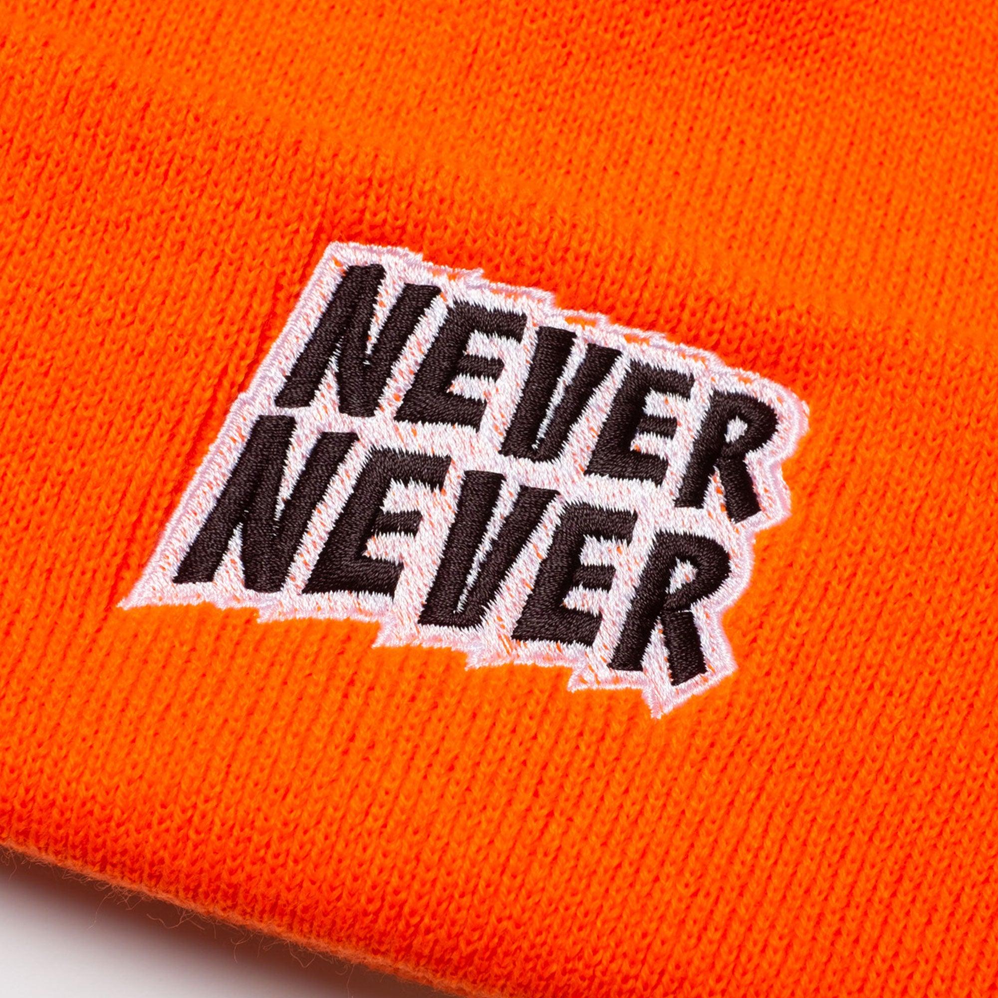 NEVER NEVER - Hi-Vis Orange NN Cuff Beanie - Never Never