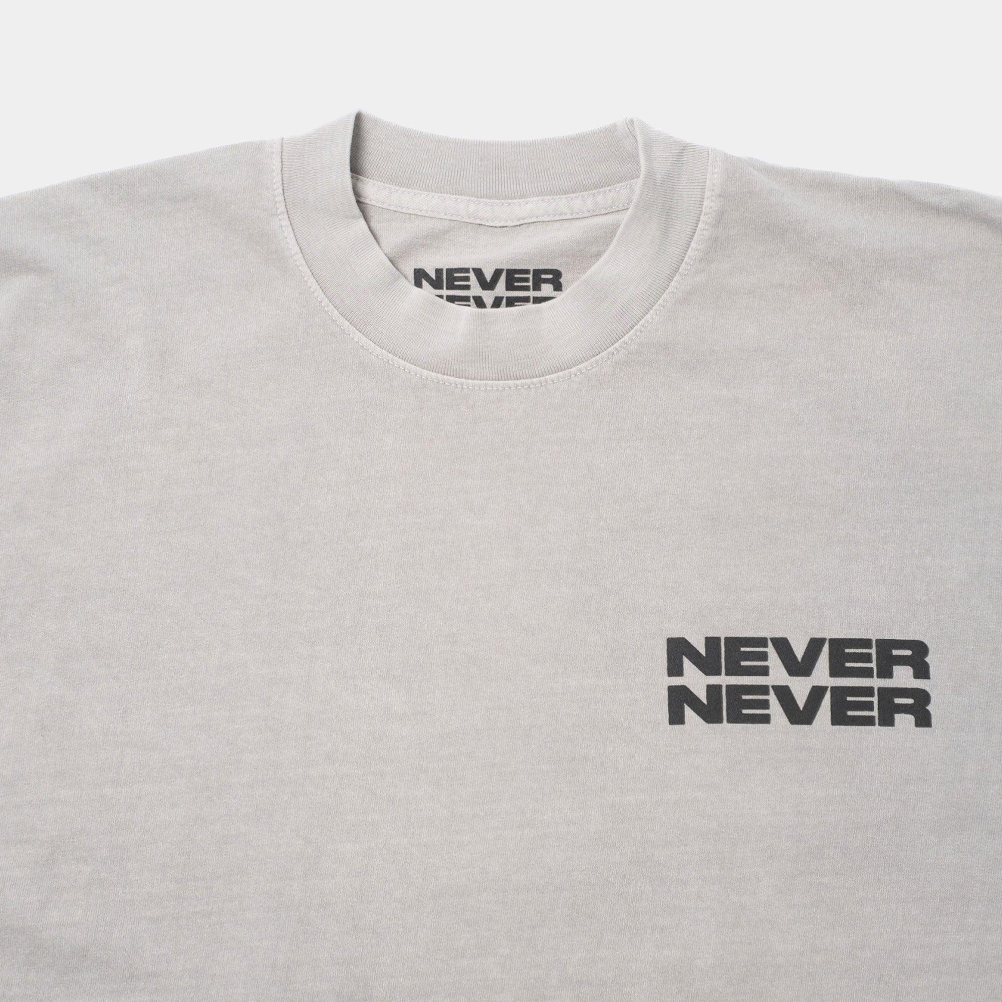 NEVER NEVER - Space Grey Stack Tee - Never Never