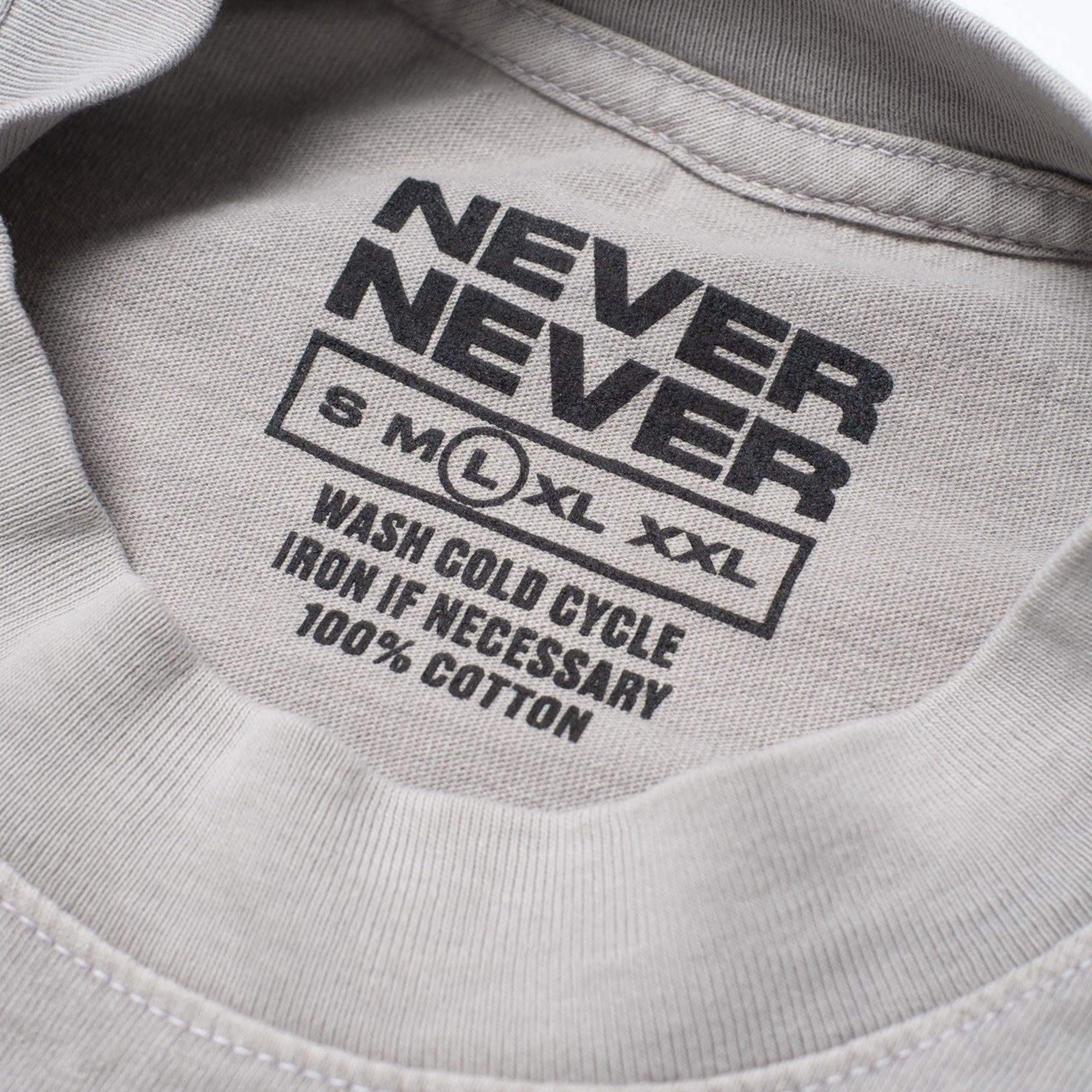 NEVER NEVER - Space Grey Stack Tee - Never Never