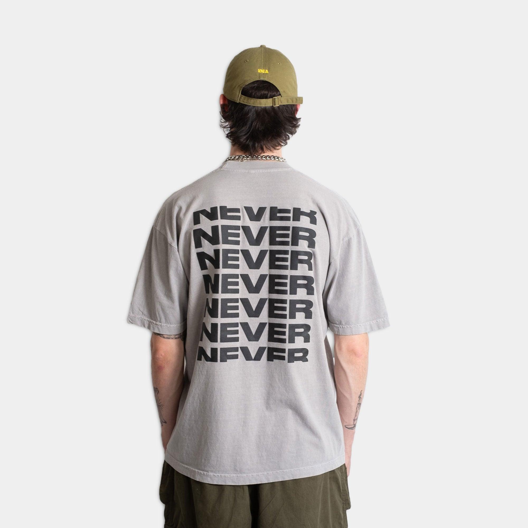 NEVER NEVER - Space Grey Stack Tee - Never Never