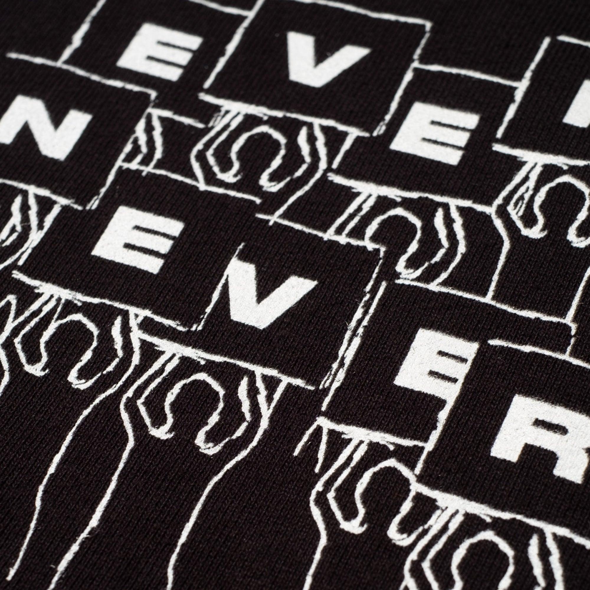 NEVER NEVER - Washed Black Placard Hoody - Never Never