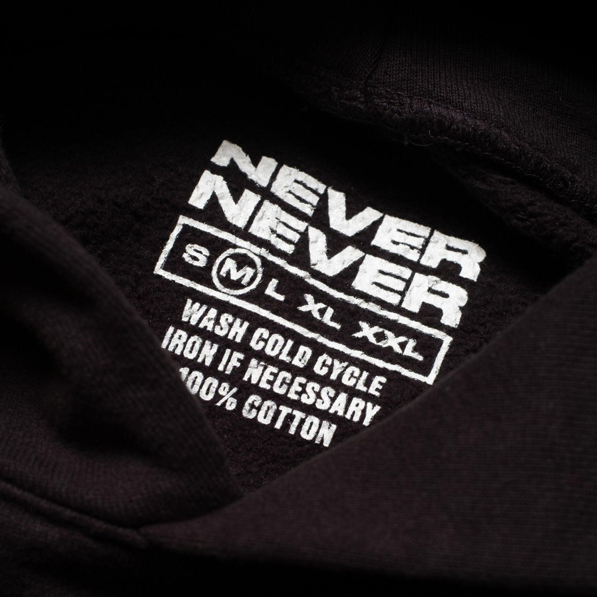 NEVER NEVER - Washed Black Placard Hoody - Never Never