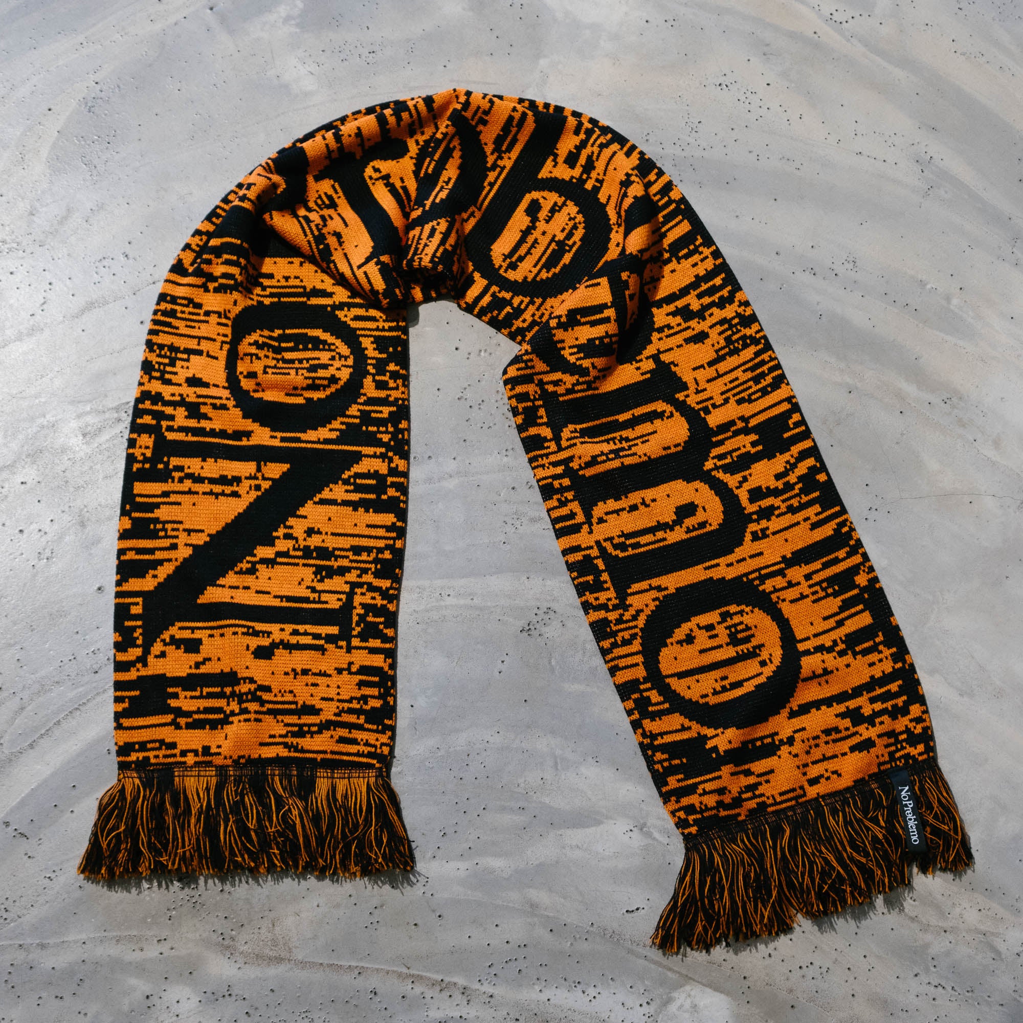 No Problemo Glitch Scarf - Orange