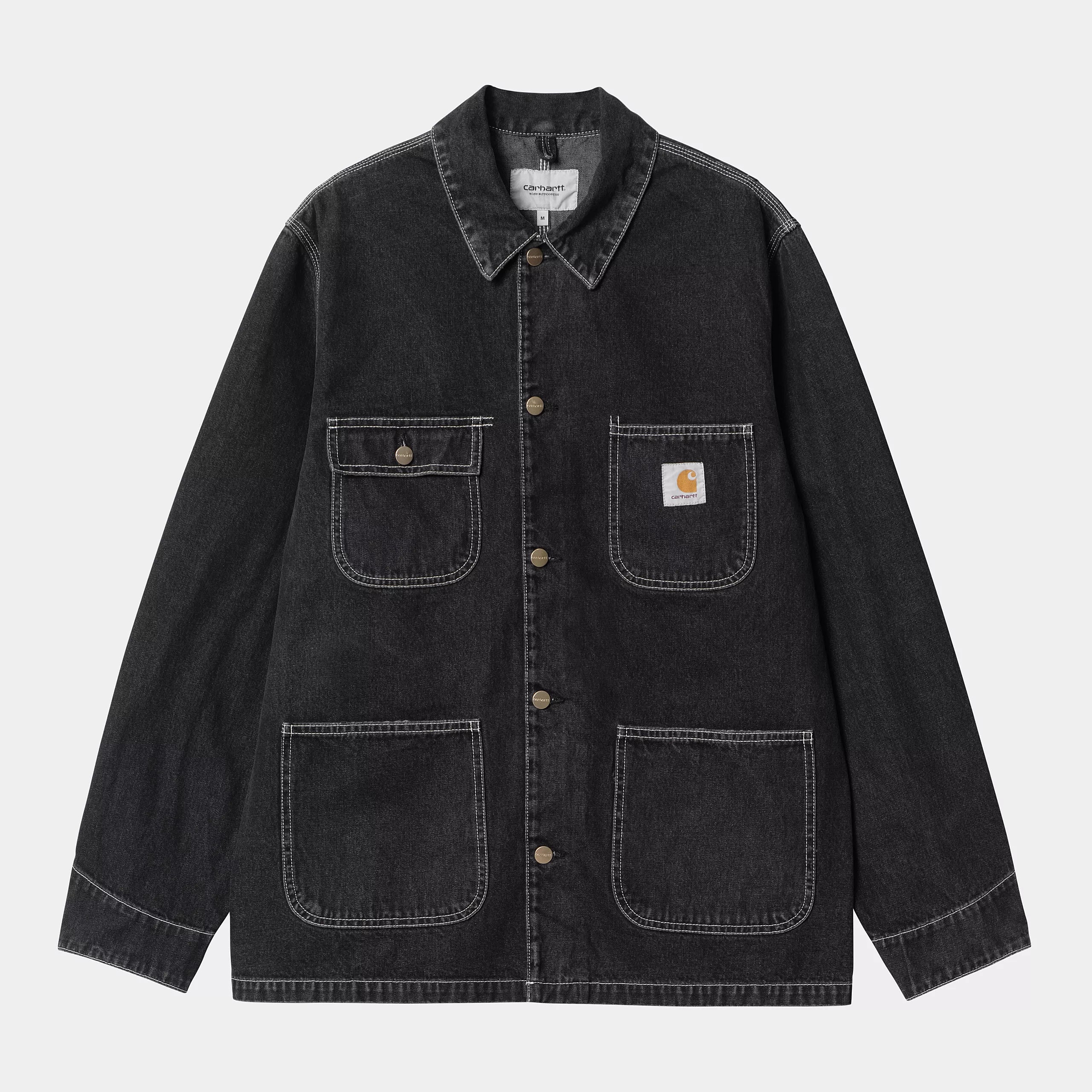 Carhartt WIP OG Chore Coat - Black Stone Washed