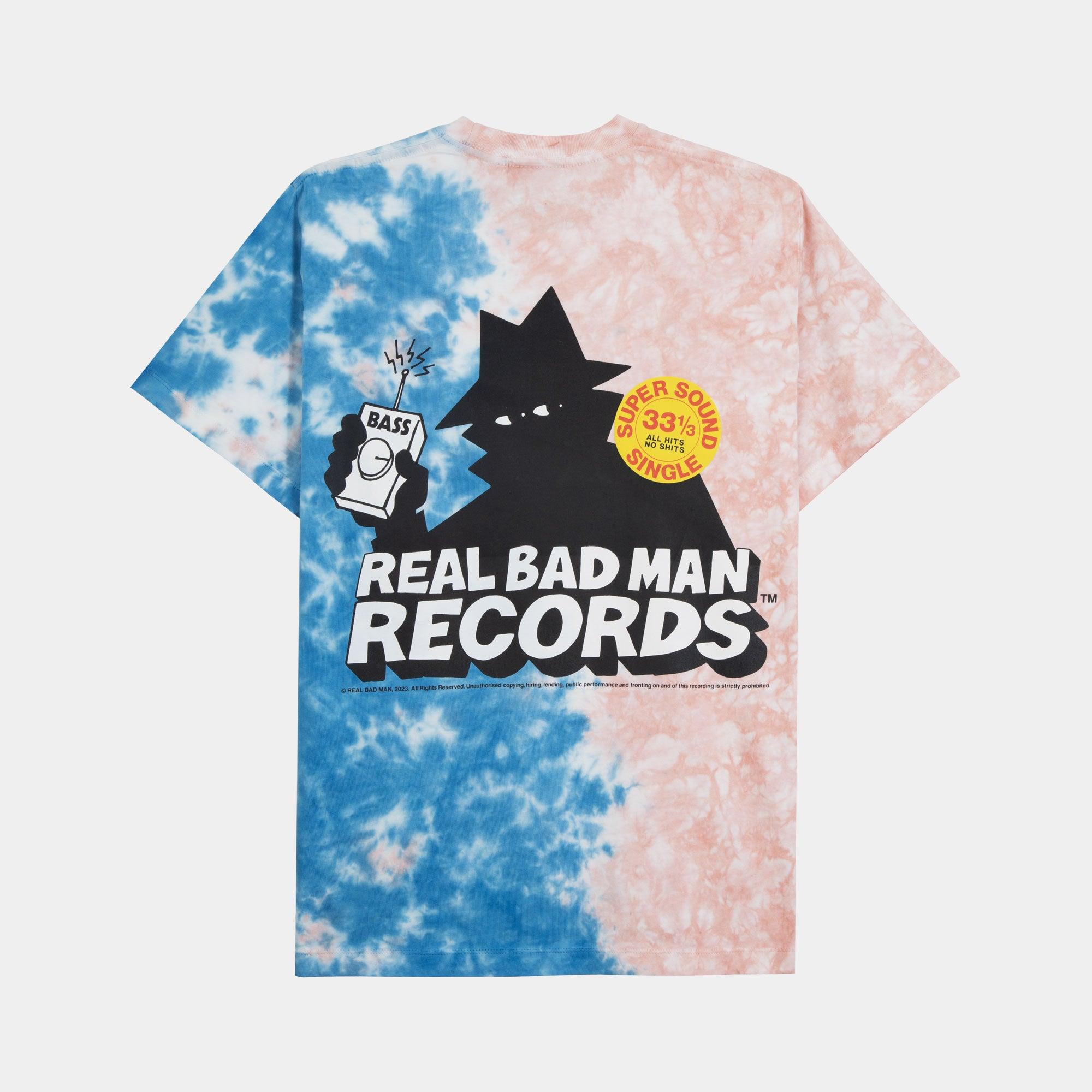 Real Bad Man - Pink Coral Tie Dye RBM Records Tee - Never Never